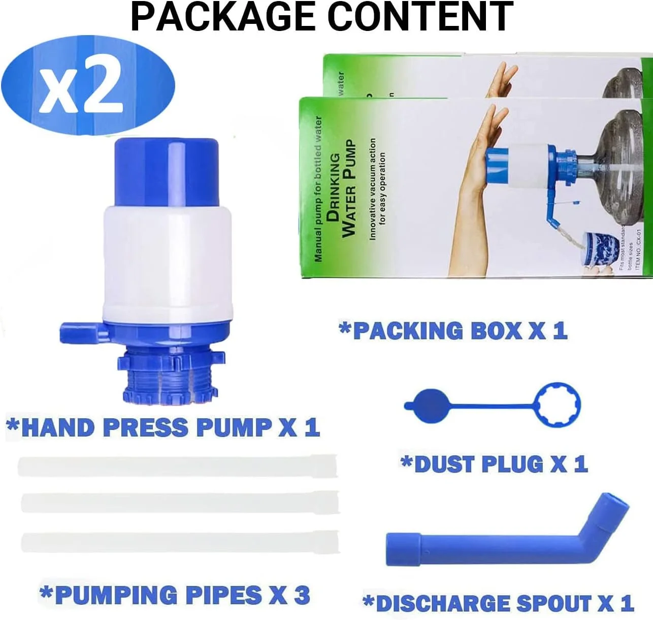 پمپ آب سردکن 2 عددی، پمپ آب بطری جهانی 2 تا 5 گالن، پمپ آب آشامیدنی قابل حمل برای کتری، فیلترهای پخش فواره آب سردکن، برای آشپزخانه منزل و اداره پمپ آب سردکن 2 عددی، پمپ آب بطری جهانی 2 تا 5 گالن، پمپ آب آشامیدنی قابل حمل برای کتری، فیلترهای پخش فواره آب سردکن، برای آشپزخانه منزل و اداره