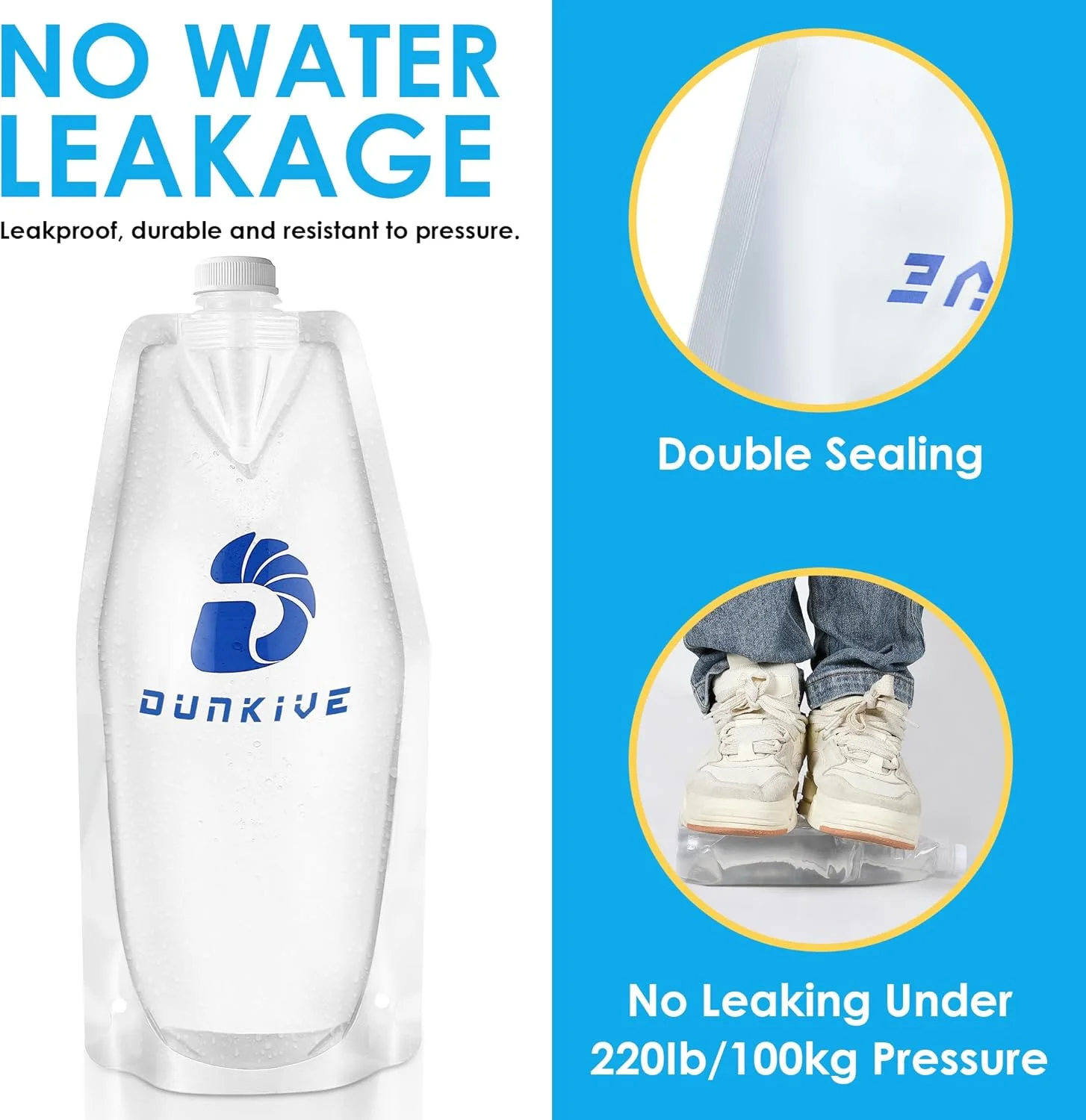 بطری آب تاشو 1 لیتری با قابلیت اتصال فیلتر - بطری آب تاشو مسافرتی برای سفر، پیاده روی، کمپینگ، کوله گردی - سبک وزن، قابل استفاده مجدد، طراحی شفاف - 4 عدد (2 بسته) بطری آب تاشو 1 لیتری با قابلیت اتصال فیلتر - بطری آب تاشو مسافرتی برای سفر، پیاده روی، کمپینگ، کوله گردی - سبک وزن، قابل استفاده مجدد، طراحی شفاف - 4 عدد (2 بسته)