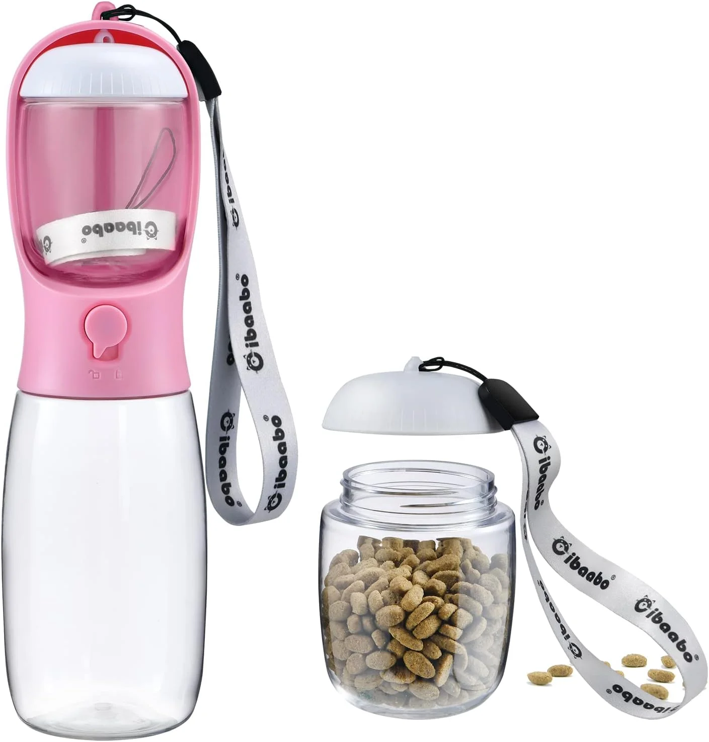 بطری آب سگ Cibaabo، ظرف آب قابل حمل حیوانات خانگی با محفظه غذای جداشدنی، قفل ضد نشت، فیلتر کربنی برای نوشیدن، غذا دادن، مسافرت، پیاده روی و کوهنوردی بطری آب سگ Cibaabo، ظرف آب قابل حمل حیوانات خانگی با محفظه غذای جداشدنی، قفل ضد نشت، فیلتر کربنی برای نوشیدن، غذا دادن، مسافرت، پیاده روی و کوهنوردی