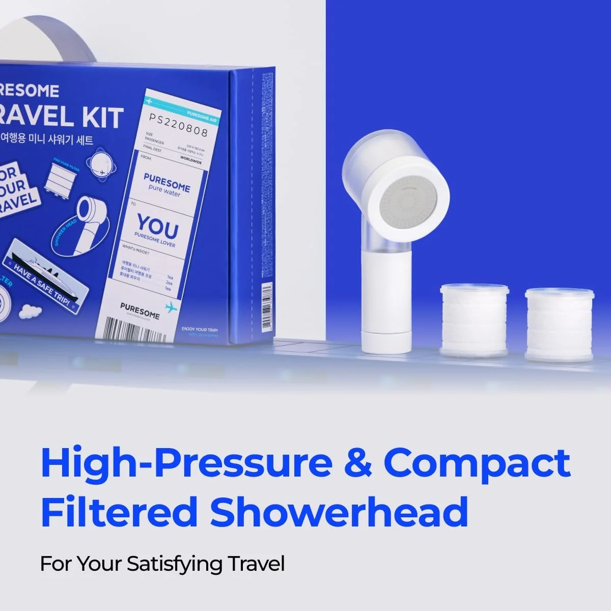 ست سر دوش مسافرتی کوچک BODYLUV Puresome با فیلتر خالص | کیت دوش قابل حمل و جمع و جور با اسپری فشار قوی، کاهش کلر و کلسیم | شامل 2 فیلتر جایگزین و کیف ضد آب ست سر دوش مسافرتی کوچک BODYLUV Puresome با فیلتر خالص | کیت دوش قابل حمل و جمع و جور با اسپری فشار قوی، کاهش کلر و کلسیم | شامل 2 فیلتر جایگزین و کیف ضد آب