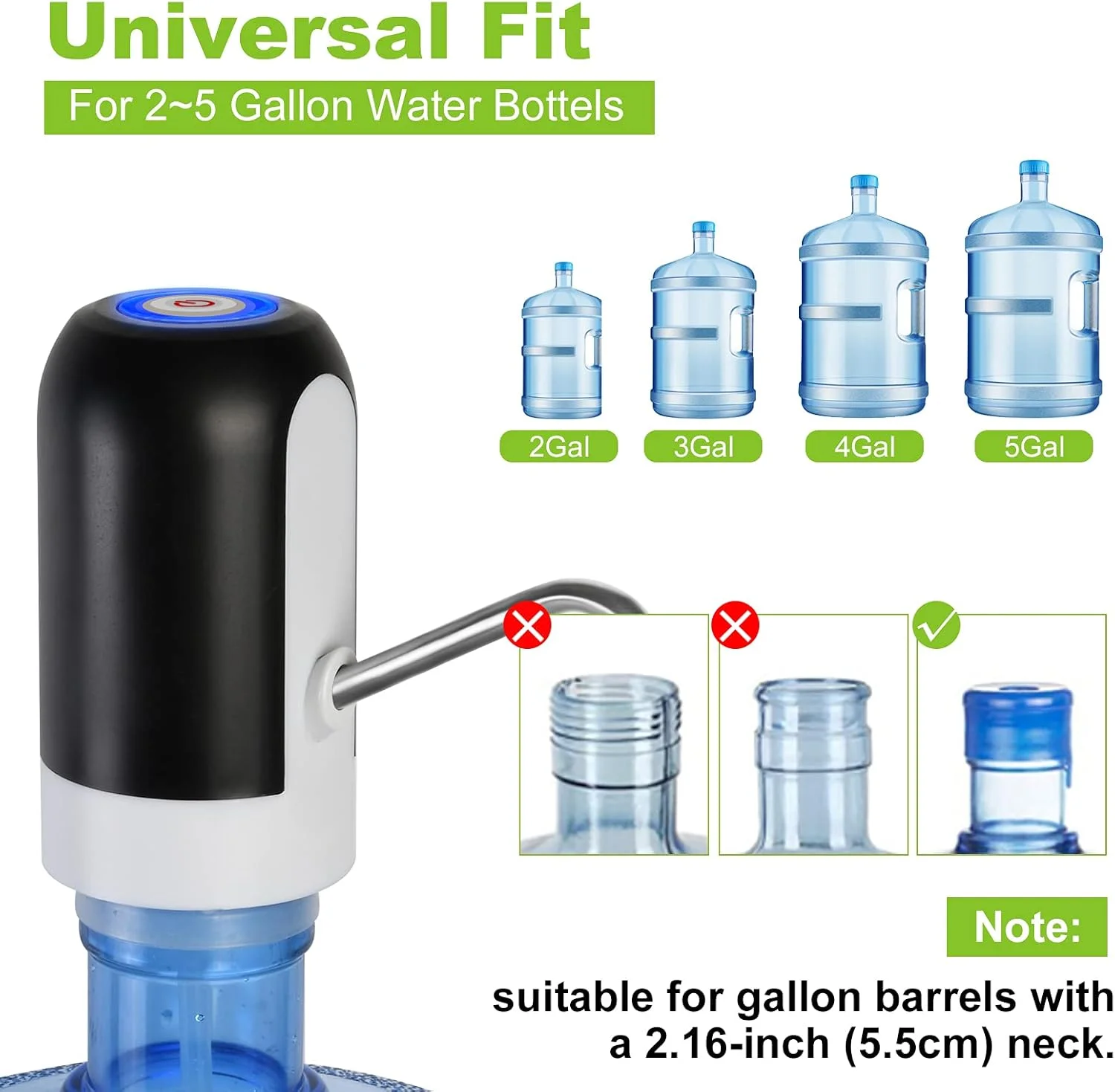 آب سرد کن 5 گالن Calogy، پمپ آب آشامیدنی برقی با باتری قابل شارژ، پمپ بطری آب اتوماتیک قابل حمل برای کمپینگ، آشپزخانه، خانه و دفتر آب سرد کن 5 گالن Calogy، پمپ آب آشامیدنی برقی با باتری قابل شارژ، پمپ بطری آب اتوماتیک قابل حمل برای کمپینگ، آشپزخانه، خانه و دفتر