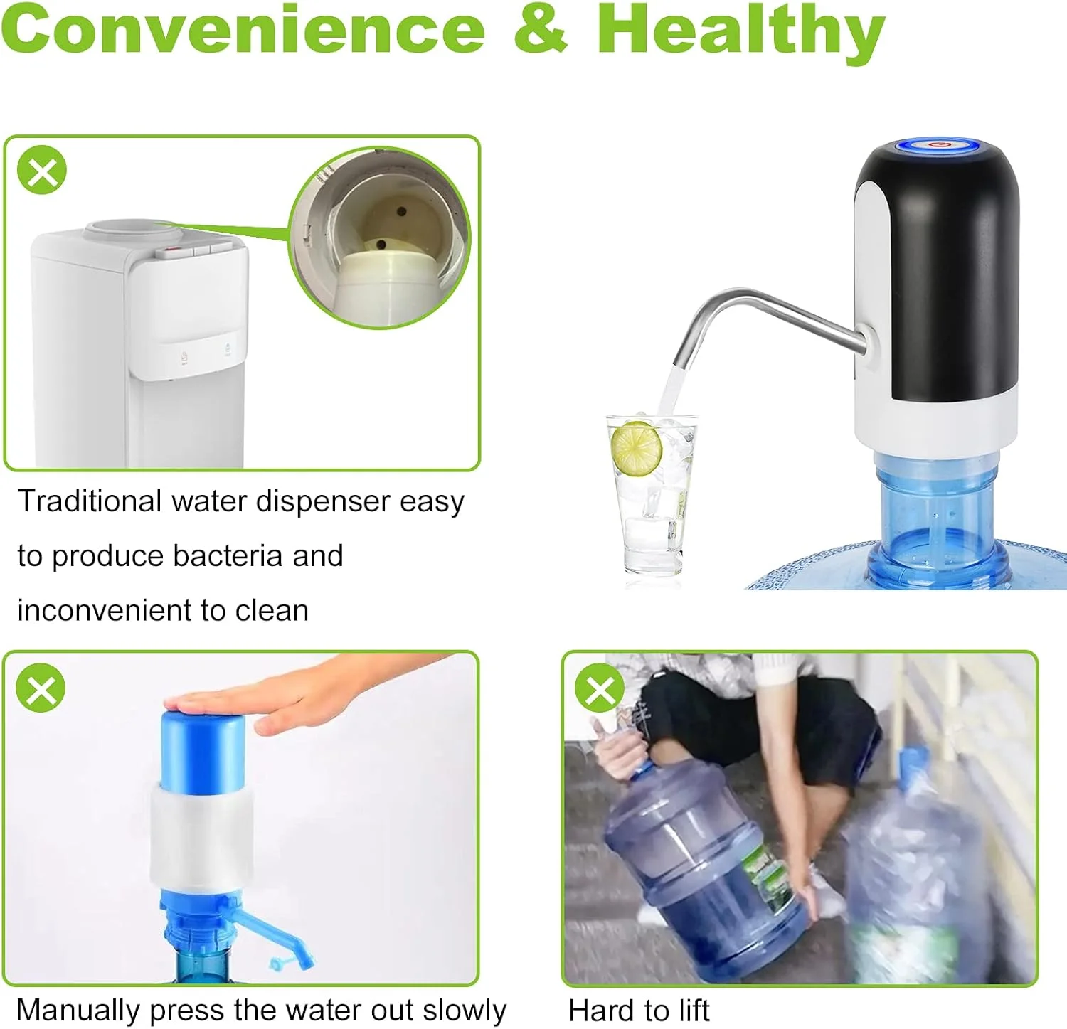 آب سرد کن 5 گالن Calogy، پمپ آب آشامیدنی برقی با باتری قابل شارژ، پمپ بطری آب اتوماتیک قابل حمل برای کمپینگ، آشپزخانه، خانه و دفتر آب سرد کن 5 گالن Calogy، پمپ آب آشامیدنی برقی با باتری قابل شارژ، پمپ بطری آب اتوماتیک قابل حمل برای کمپینگ، آشپزخانه، خانه و دفتر