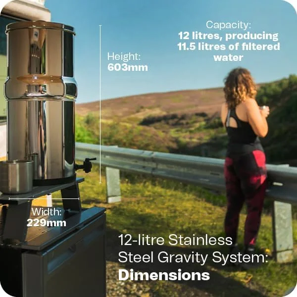 سیستم تصفیه آب رومیزی گرانشی British Berkefeld Doulton مدل W9361137 با ظرفیت 12 لیتر با استفاده از فیلترهای سرامیکی Ultra Sterasyl سیستم تصفیه آب رومیزی گرانشی British Berkefeld Doulton مدل W9361137 با ظرفیت 12 لیتر با استفاده از فیلترهای سرامیکی Ultra Sterasyl