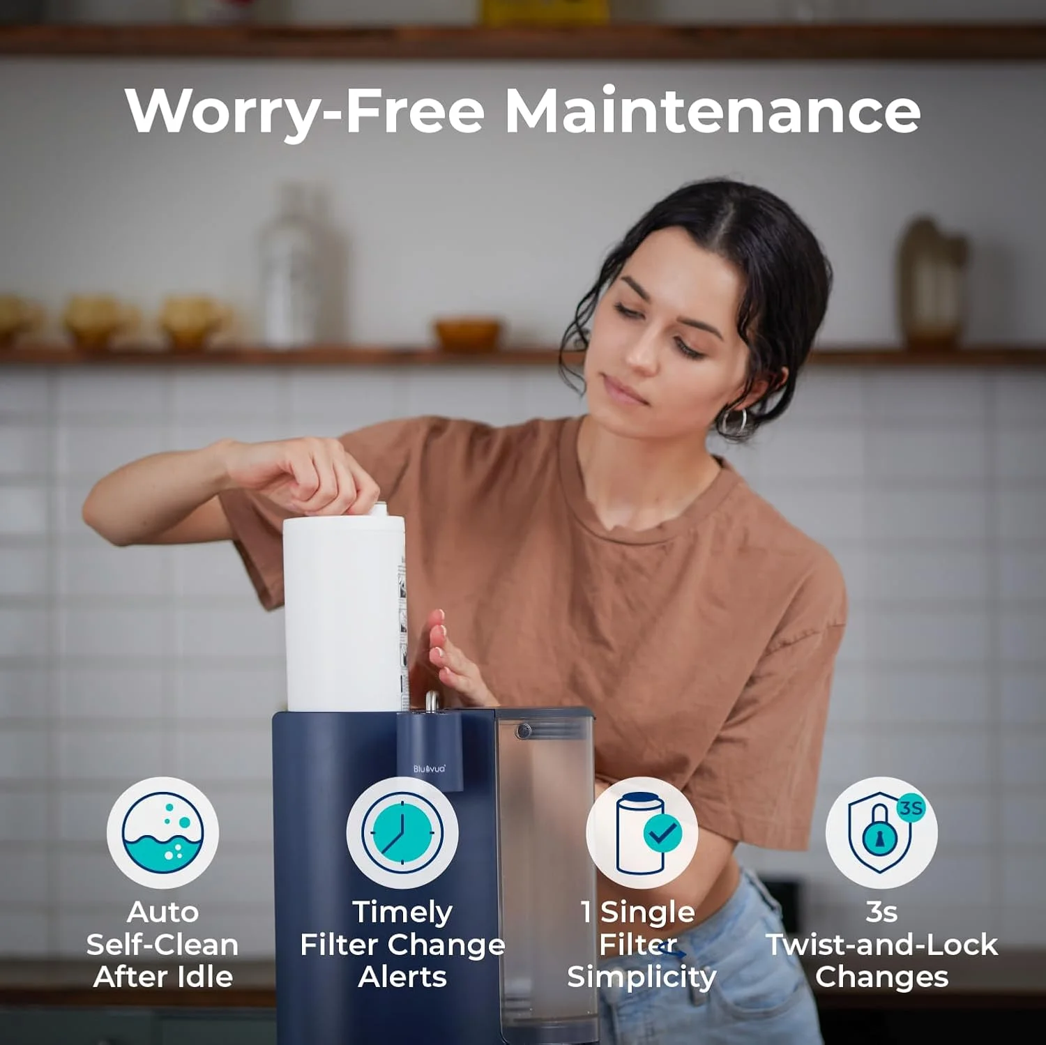 دستگاه تصفیه آب اسمز معکوس مسافرتی بلووآ مدل RO100ROPOT، فیلتر آب 6 مرحله ای جمع و جور با UV، شامل بطری شیشه ای، دستگاه تصفیه آب قابل حمل برای خانه و مسافرت، آبی دستگاه تصفیه آب اسمز معکوس مسافرتی بلووآ مدل RO100ROPOT، فیلتر آب 6 مرحله ای جمع و جور با UV، شامل بطری شیشه ای، دستگاه تصفیه آب قابل حمل برای خانه و مسافرت، آبی