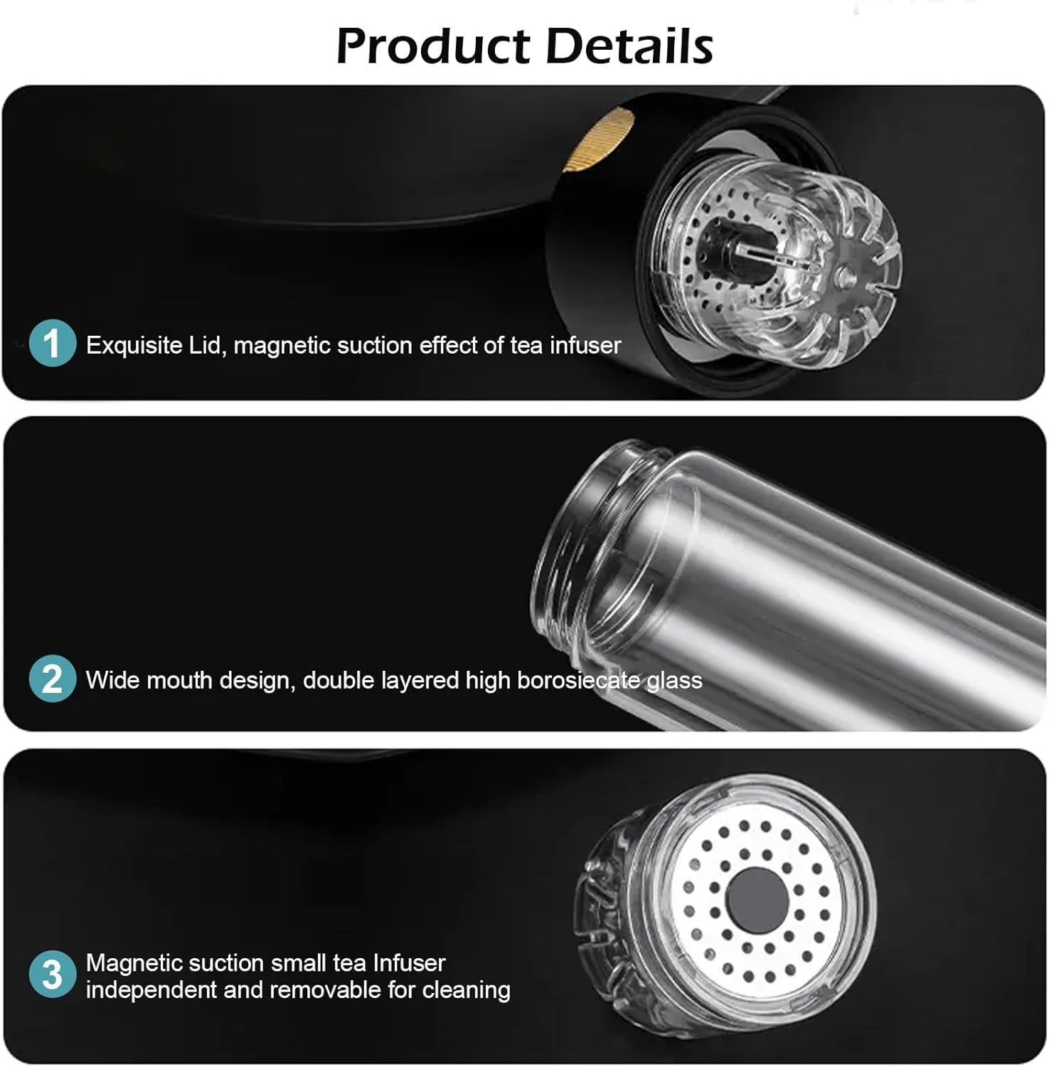 ماگ چای قابل حمل بیگ تری با آهنربا، فیلتر جدا کننده آب چای، بطری نوشیدنی، فنجان چای شیشه ای بوروسیلیکات دو جداره، بطری مسافرتی جدا کننده چای 320 میلی لیتر ماگ چای قابل حمل بیگ تری با آهنربا، فیلتر جدا کننده آب چای، بطری نوشیدنی، فنجان چای شیشه ای بوروسیلیکات دو جداره، بطری مسافرتی جدا کننده چای 320 میلی لیتر