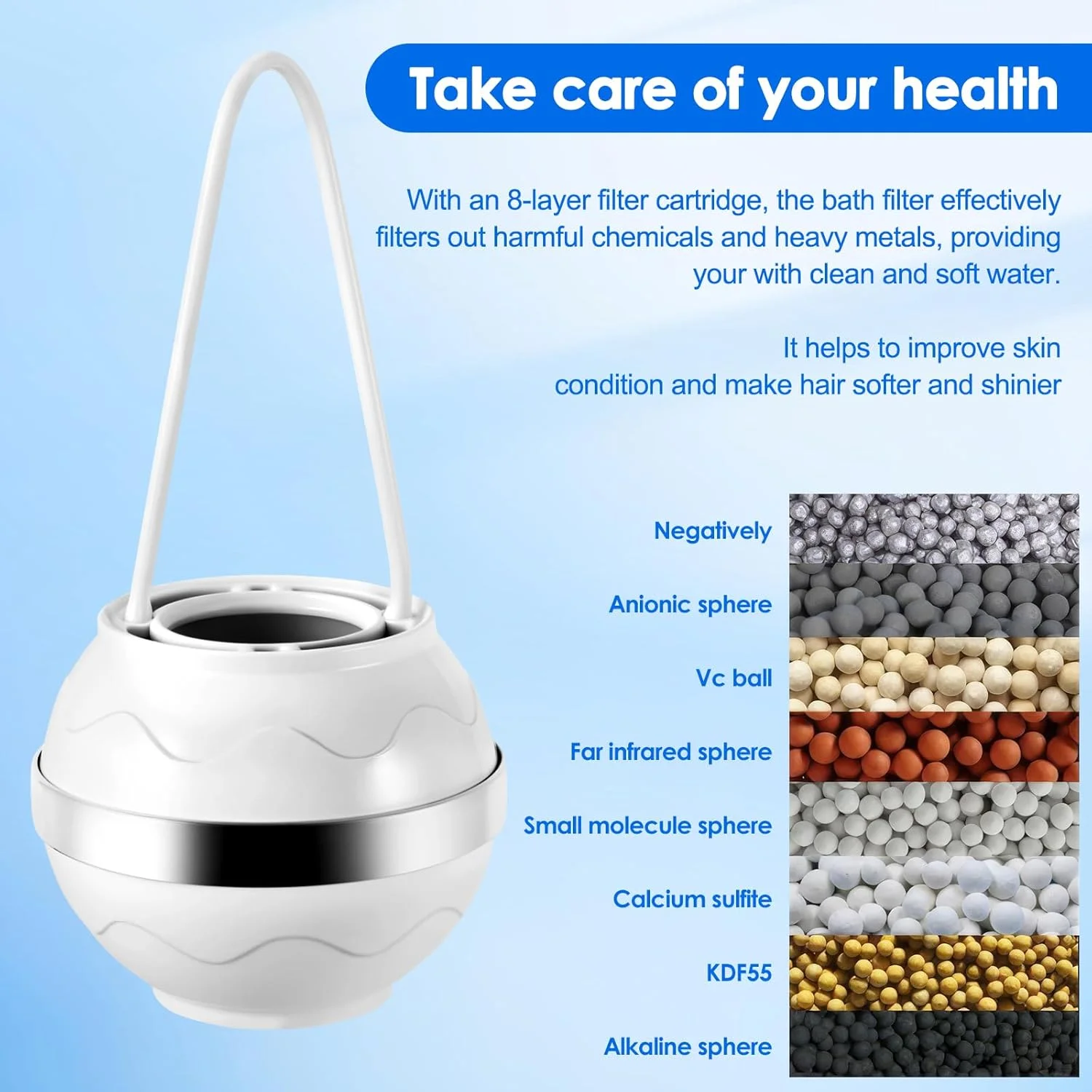 Bath Filter for Babies and Adults - Bath Ball Filter, Bathtub Water Filter, Removes Contaminants for Smoother Skin, Hair, Nails, Bathtub Tap Water Filter for Bathtub Water Softer Purifier, BPA-Free Bath Filter for Babies and Adults - Bath Ball Filter, Bathtub Water Filter, Removes Contaminants for Smoother Skin, Hair, Nails, Bathtub Tap Water Filter for Bathtub Water Softer Purifier, BPA-Free