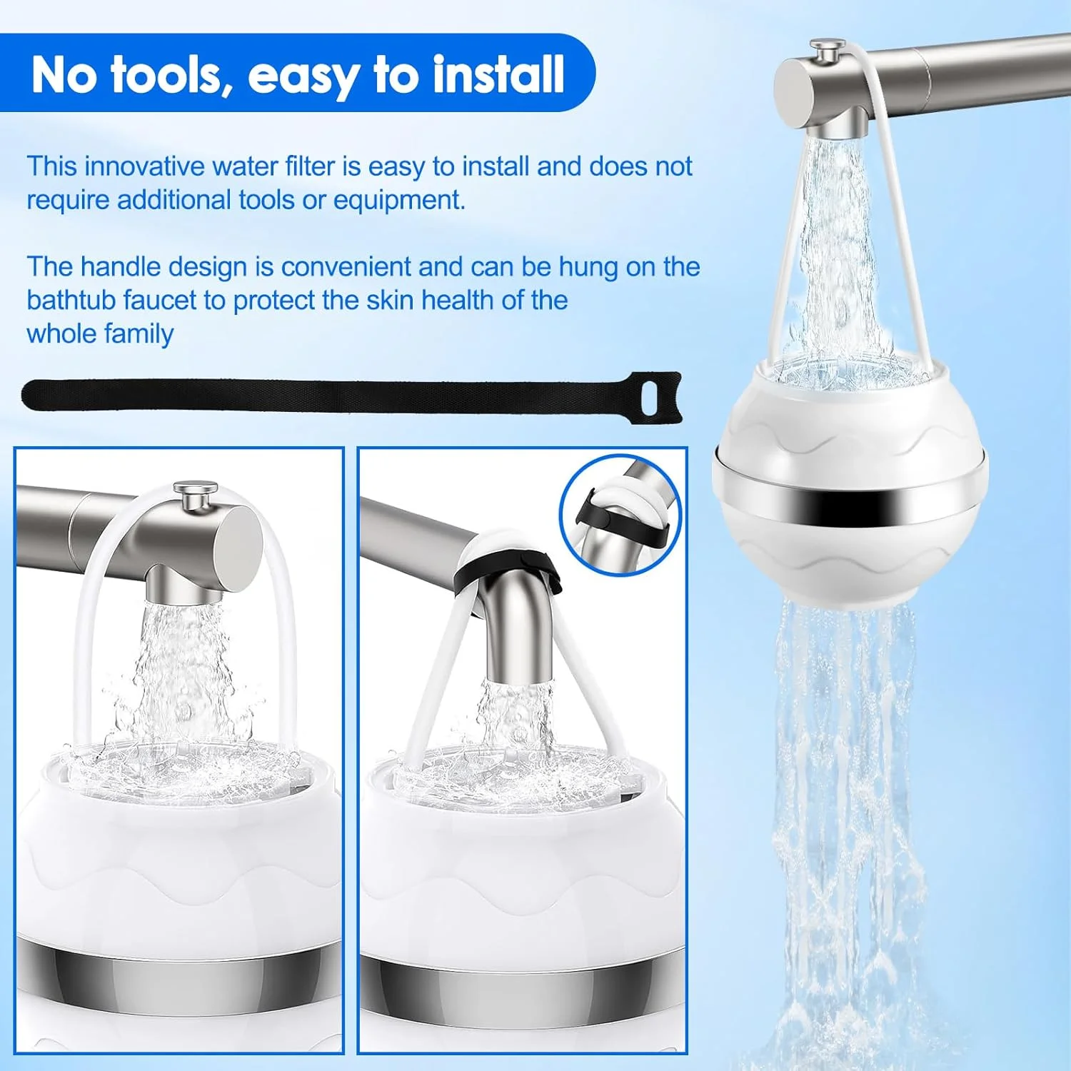 Bath Filter for Babies and Adults - Bath Ball Filter, Bathtub Water Filter, Removes Contaminants for Smoother Skin, Hair, Nails, Bathtub Tap Water Filter for Bathtub Water Softer Purifier, BPA-Free Bath Filter for Babies and Adults - Bath Ball Filter, Bathtub Water Filter, Removes Contaminants for Smoother Skin, Hair, Nails, Bathtub Tap Water Filter for Bathtub Water Softer Purifier, BPA-Free