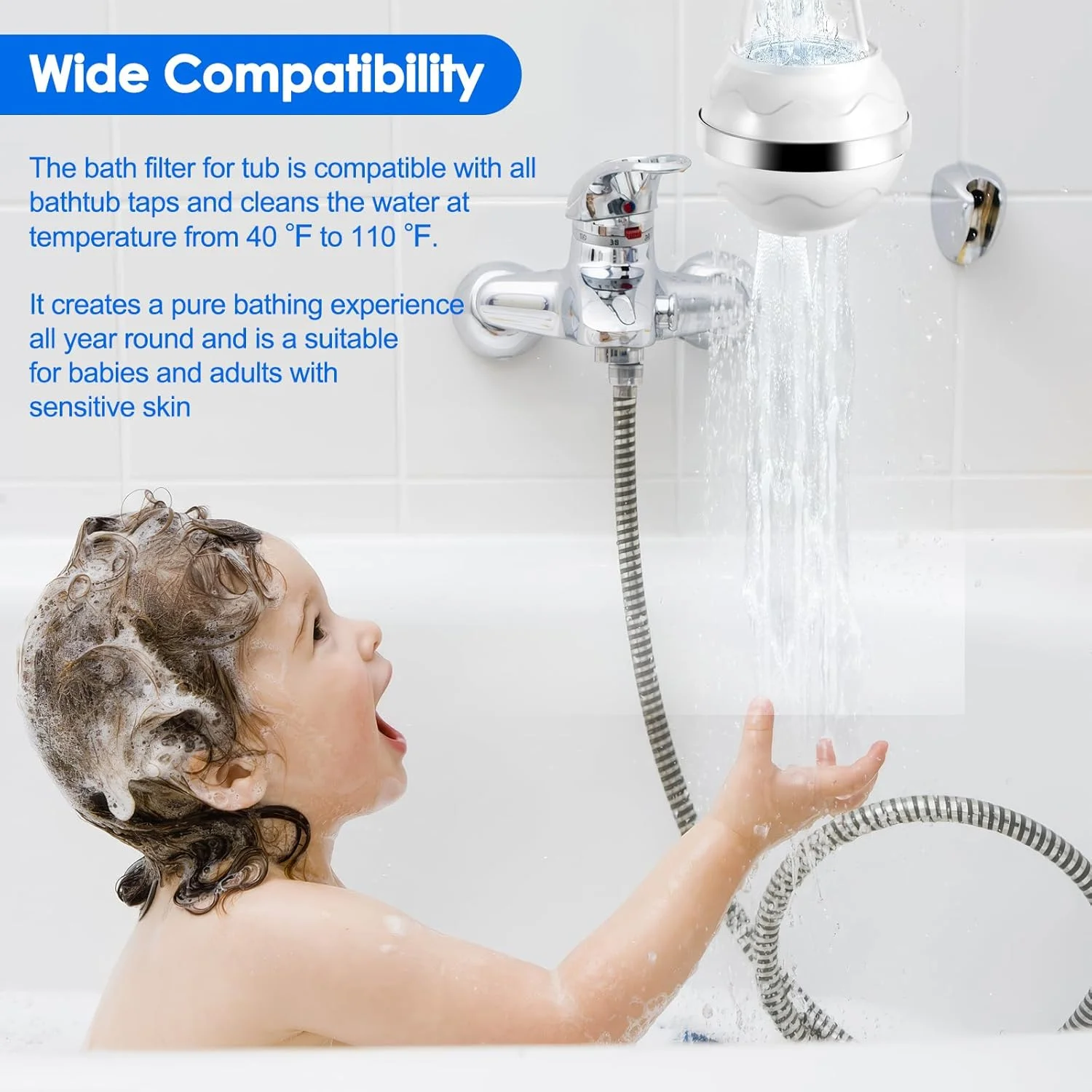 Bath Filter for Babies and Adults - Bath Ball Filter, Bathtub Water Filter, Removes Contaminants for Smoother Skin, Hair, Nails, Bathtub Tap Water Filter for Bathtub Water Softer Purifier, BPA-Free Bath Filter for Babies and Adults - Bath Ball Filter, Bathtub Water Filter, Removes Contaminants for Smoother Skin, Hair, Nails, Bathtub Tap Water Filter for Bathtub Water Softer Purifier, BPA-Free