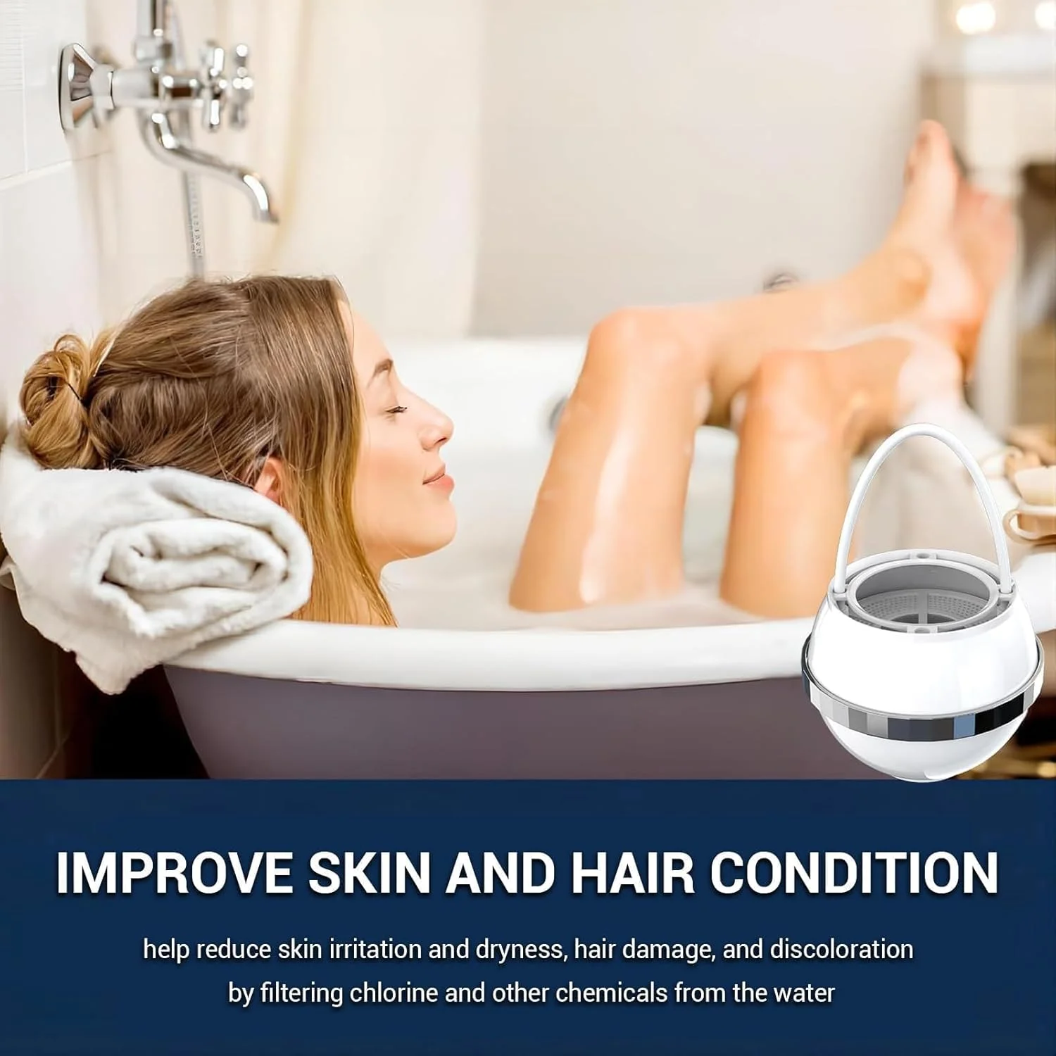 فیلتر شیر حمام Beati برای شیر وان، فیلتر آب مهربان وان حمام، نرم کننده آب سخت، حذف 99% آلاینده ها، سرب، کلر و فلوراید - بهبود وضعیت پوست، مو و ناخن، سفید، BTBF-051 فیلتر شیر حمام Beati برای شیر وان، فیلتر آب مهربان وان حمام، نرم کننده آب سخت، حذف 99% آلاینده ها، سرب، کلر و فلوراید - بهبود وضعیت پوست، مو و ناخن، سفید، BTBF-051