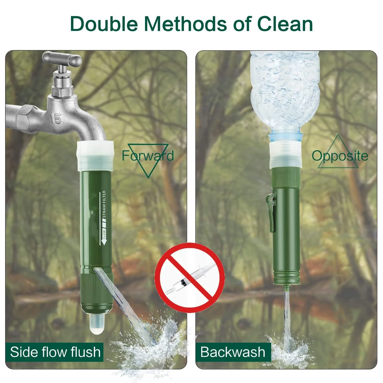 فیلتر آب فضای باز آزون، فیلتر فوق العاده آب 0.01 میکرون، فیلتر آب اضطراری قابل حمل، تصفیه کننده آب کوچک شخصی، نی فیلتر آب سبک وزن برای پیاده روی، کمپینگ، آمادگی در مواقع اضطراری فیلتر آب فضای باز آزون، فیلتر فوق العاده آب 0.01 میکرون، فیلتر آب اضطراری قابل حمل، تصفیه کننده آب کوچک شخصی، نی فیلتر آب سبک وزن برای پیاده روی، کمپینگ، آمادگی در مواقع اضطراری