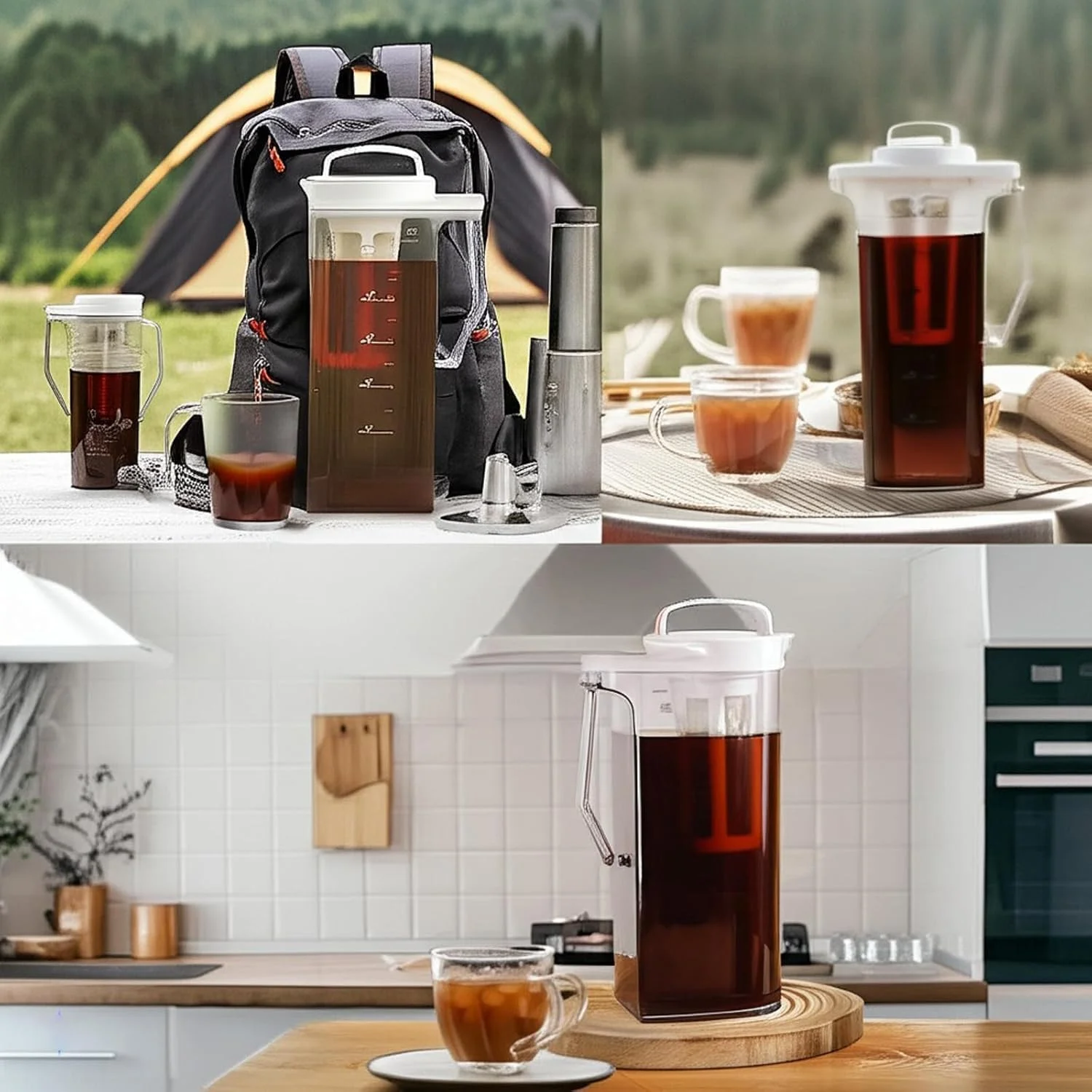 دستگاه قهوه ساز کلد برو Azonee با ظرفیت 2200 میلی لیتر (74 اونس)، پارچ قابل حمل قهوه و چای سرد با فیلتر توری ریز و درب، کارافه شیشه ای بوروسیلیکات ضد نشت برای خانه یا کمپینگ دستگاه قهوه ساز کلد برو Azonee با ظرفیت 2200 میلی لیتر (74 اونس)، پارچ قابل حمل قهوه و چای سرد با فیلتر توری ریز و درب، کارافه شیشه ای بوروسیلیکات ضد نشت برای خانه یا کمپینگ