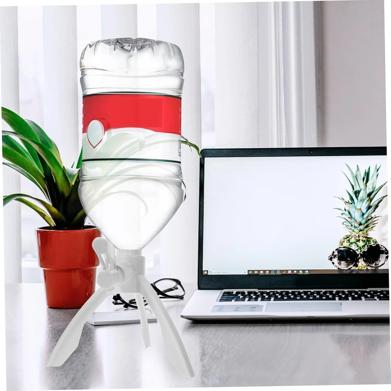 پایه فیلتر آب بطری Azonee، استند دیسپنسر نوشیدنی، قفسه خروجی معکوس برای بطری های آب معدنی، شیر توزیع پلاستیکی برای کمپینگ و مسافرت