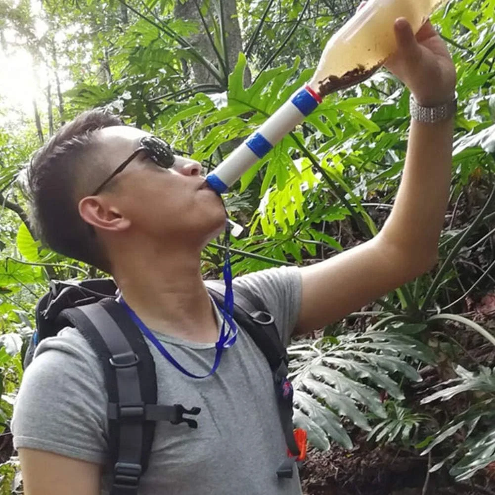 نی تصفیه آب آزونی، سیستم تصفیه آب قابل حمل برای بقا در فضای باز، تجهیزات بقا، تصفیه کننده آب اضطراری برای نوشیدن مستقیم در کمپینگ، مسافرت، کوله گردی نی تصفیه آب آزونی، سیستم تصفیه آب قابل حمل برای بقا در فضای باز، تجهیزات بقا، تصفیه کننده آب اضطراری برای نوشیدن مستقیم در کمپینگ، مسافرت، کوله گردی