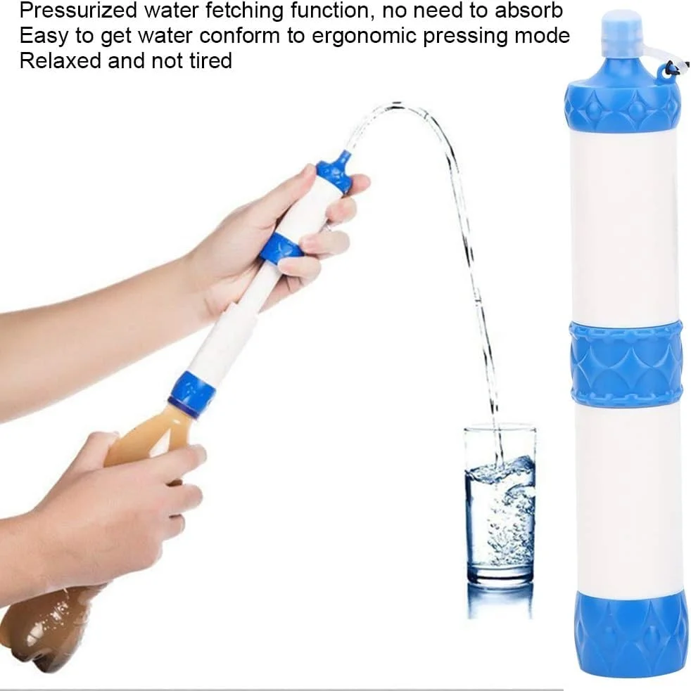 نی تصفیه آب آزونی، سیستم تصفیه آب قابل حمل برای بقا در فضای باز، تجهیزات بقا، تصفیه کننده آب اضطراری برای نوشیدن مستقیم در کمپینگ، مسافرت، کوله گردی نی تصفیه آب آزونی، سیستم تصفیه آب قابل حمل برای بقا در فضای باز، تجهیزات بقا، تصفیه کننده آب اضطراری برای نوشیدن مستقیم در کمپینگ، مسافرت، کوله گردی