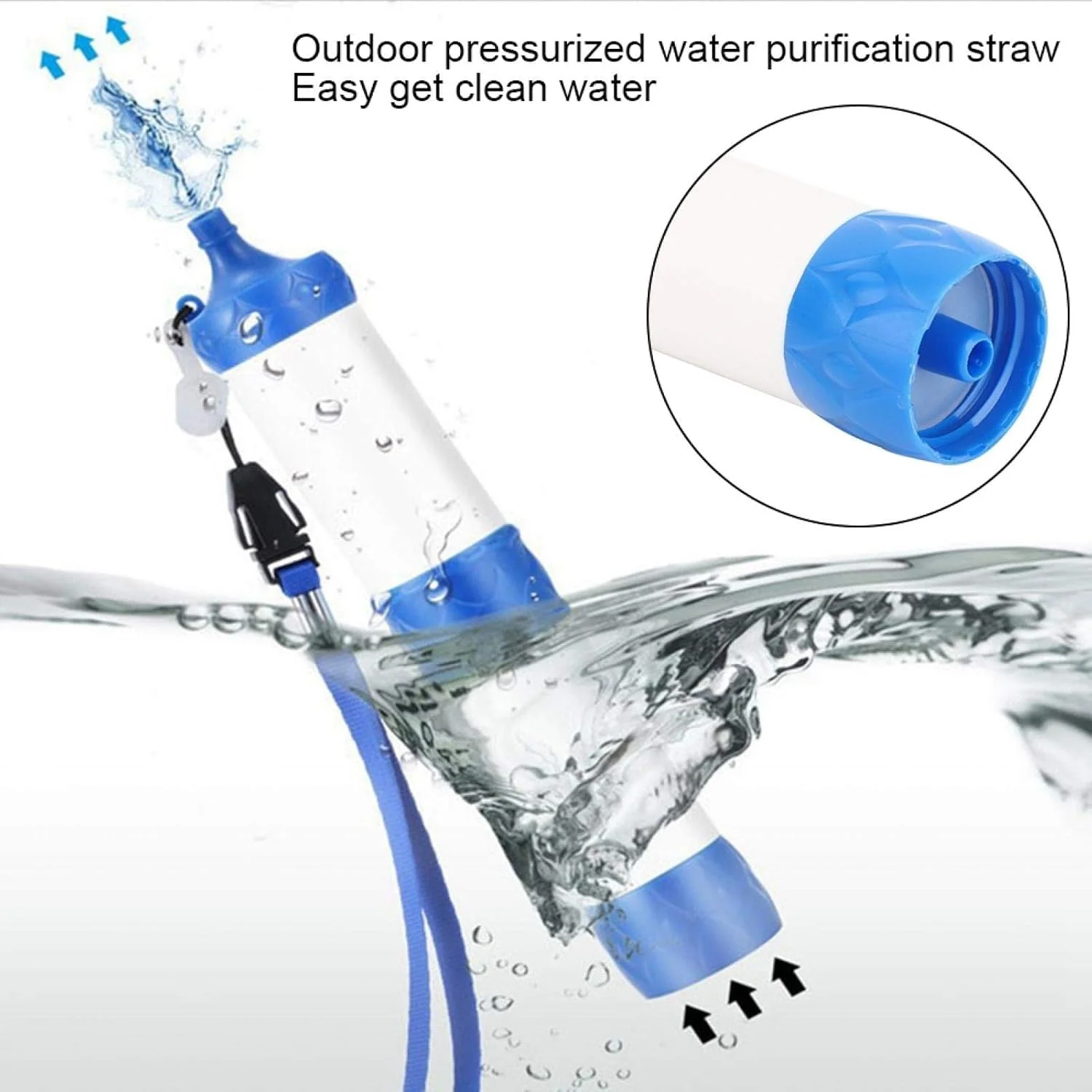 نی تصفیه آب آزونی، سیستم تصفیه آب قابل حمل برای بقا در فضای باز، تجهیزات بقا، تصفیه کننده آب اضطراری برای نوشیدن مستقیم در کمپینگ، مسافرت، کوله گردی نی تصفیه آب آزونی، سیستم تصفیه آب قابل حمل برای بقا در فضای باز، تجهیزات بقا، تصفیه کننده آب اضطراری برای نوشیدن مستقیم در کمپینگ، مسافرت، کوله گردی