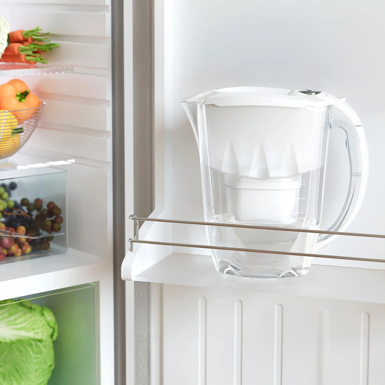 پارچ تصفیه آب آکوآفر مدل Amethyst به همراه 1 عدد فیلتر MAXFOR+ با ظرفیت 200 لیتر - ظرفیت 2.8 لیتر - سفید پارچ تصفیه آب آکوآفر مدل Amethyst به همراه 1 عدد فیلتر MAXFOR+ با ظرفیت 200 لیتر - ظرفیت 2.8 لیتر - سفید