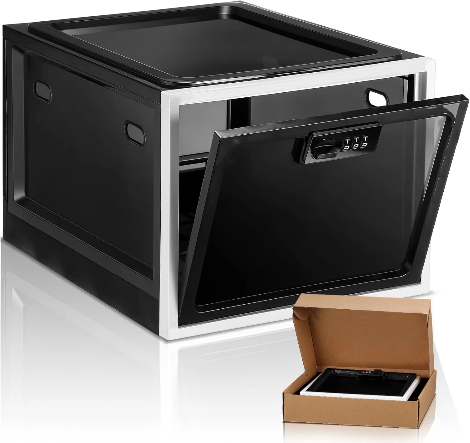 جعبه بزرگ نگهداری دارو یالیکوپ، جعبه کمکهای اولیه قفلدار با رمز عبور برای نگهداری ایمن دارو، مواد غذایی و ایمنی خانه (سیاه سفید) جعبه بزرگ نگهداری دارو یالیکوپ، جعبه کمکهای اولیه قفلدار با رمز عبور برای نگهداری ایمن دارو، مواد غذایی و ایمنی خانه (سیاه سفید)