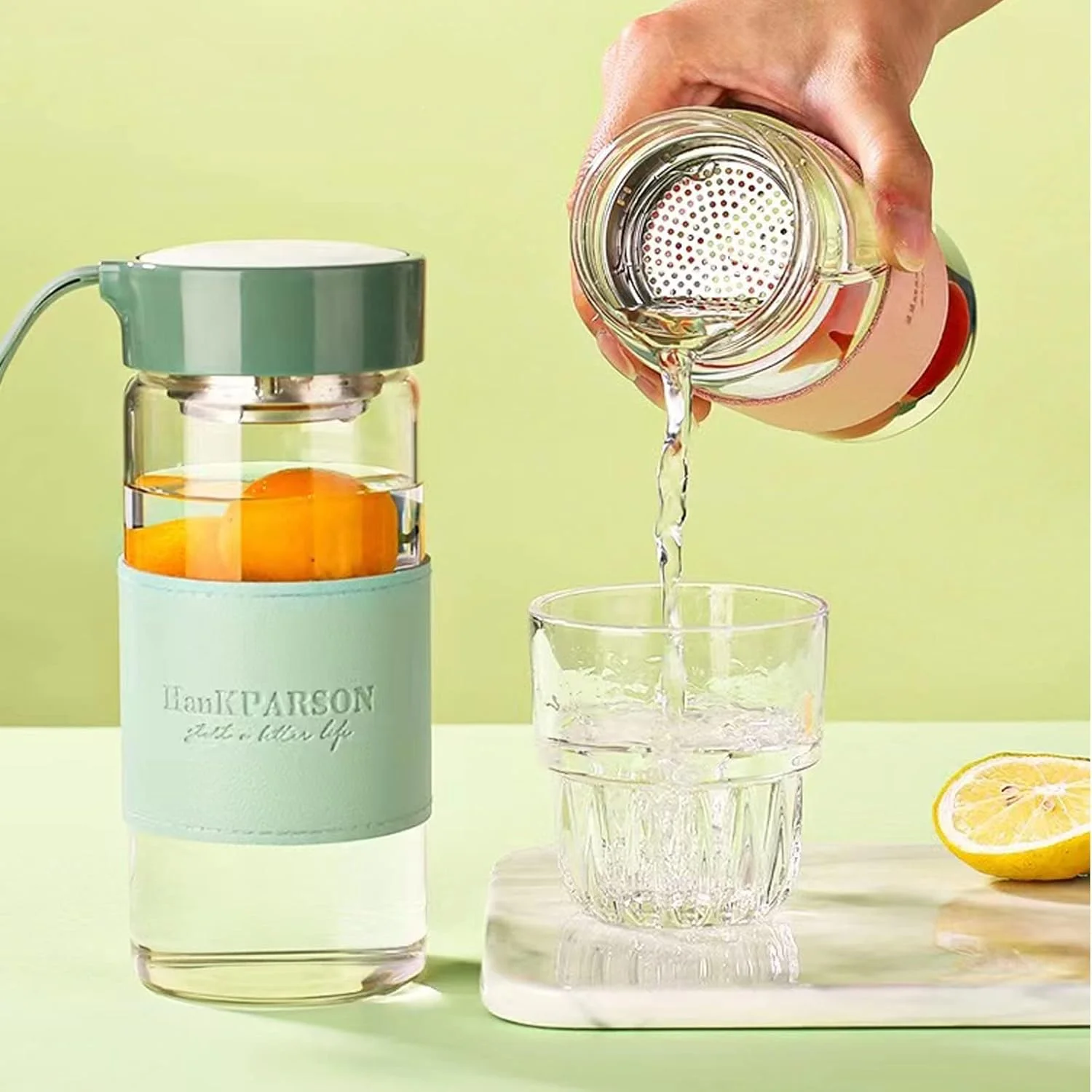 بطری آب شیشه ای Aurfedes، 16 اونس، بطری آب بوروسیلیکات - با درب آب بندی، هولستر و فیلتر - بدون BPA، بطری شیشه ای قابل حمل مردانه و زنانه (سبز) بطری آب شیشه ای Aurfedes، 16 اونس، بطری آب بوروسیلیکات - با درب آب بندی، هولستر و فیلتر - بدون BPA، بطری شیشه ای قابل حمل مردانه و زنانه (سبز)