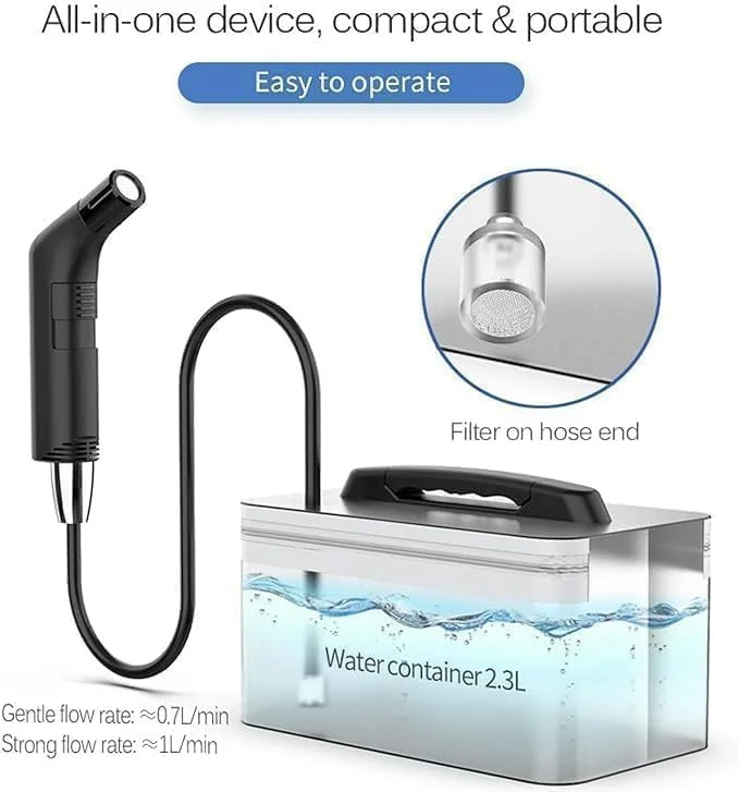 البوادی شطاف مسافرتی قابل حمل برای نظافت شخصی با مخزن آب 2.3 لیتری البوادی شطاف مسافرتی قابل حمل برای نظافت شخصی با مخزن آب 2.3 لیتری