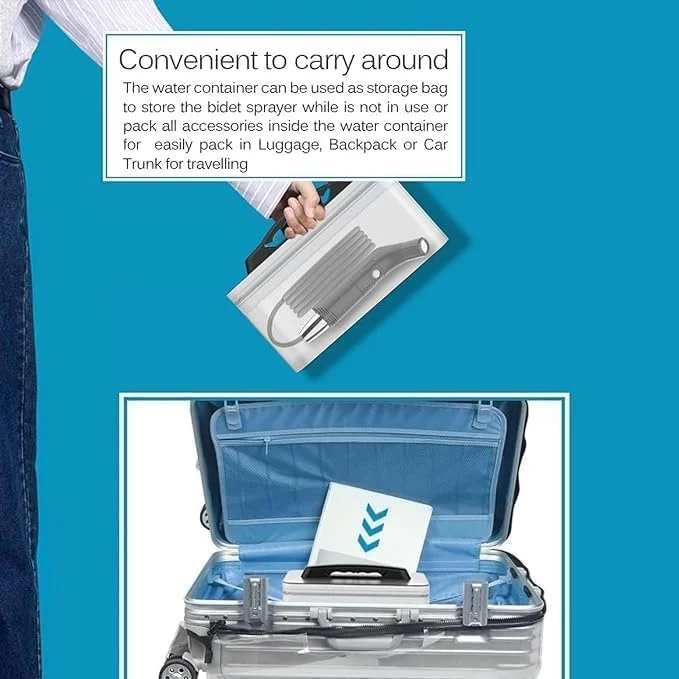 البوادی شطاف مسافرتی قابل حمل برای نظافت شخصی با مخزن آب 2.3 لیتری البوادی شطاف مسافرتی قابل حمل برای نظافت شخصی با مخزن آب 2.3 لیتری