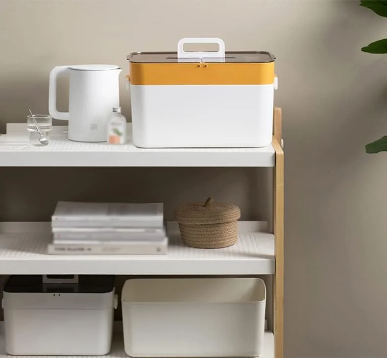 جعبه نگهداری دارو چند لایه با ظرفیت بالا ZHENGJC، جعبه سازمان دهنده کیت داروی اورژانسی، جعبه نگهداری داروی کمک های اولیه پلاستیکی با دسته