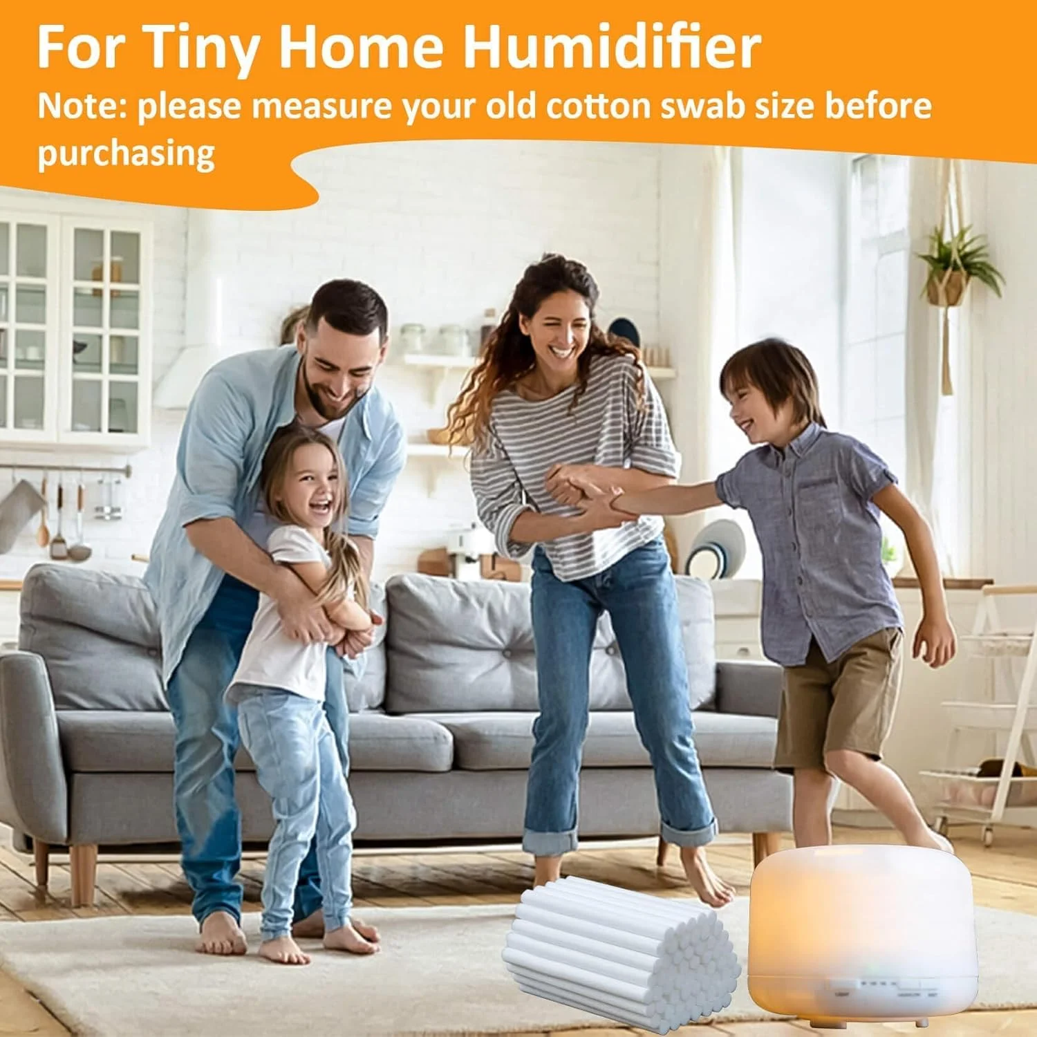 فیلتر رطوبت ساز 60 عددی - فیلترهای 6 اینچی رطوبت ساز، پخش کننده هوا، فتیله های خالص، فیلتر پنبه ای، فتیله های جایگزین برای پخش کننده کوچک قابل حمل در دفتر، اتاق خواب، خانه