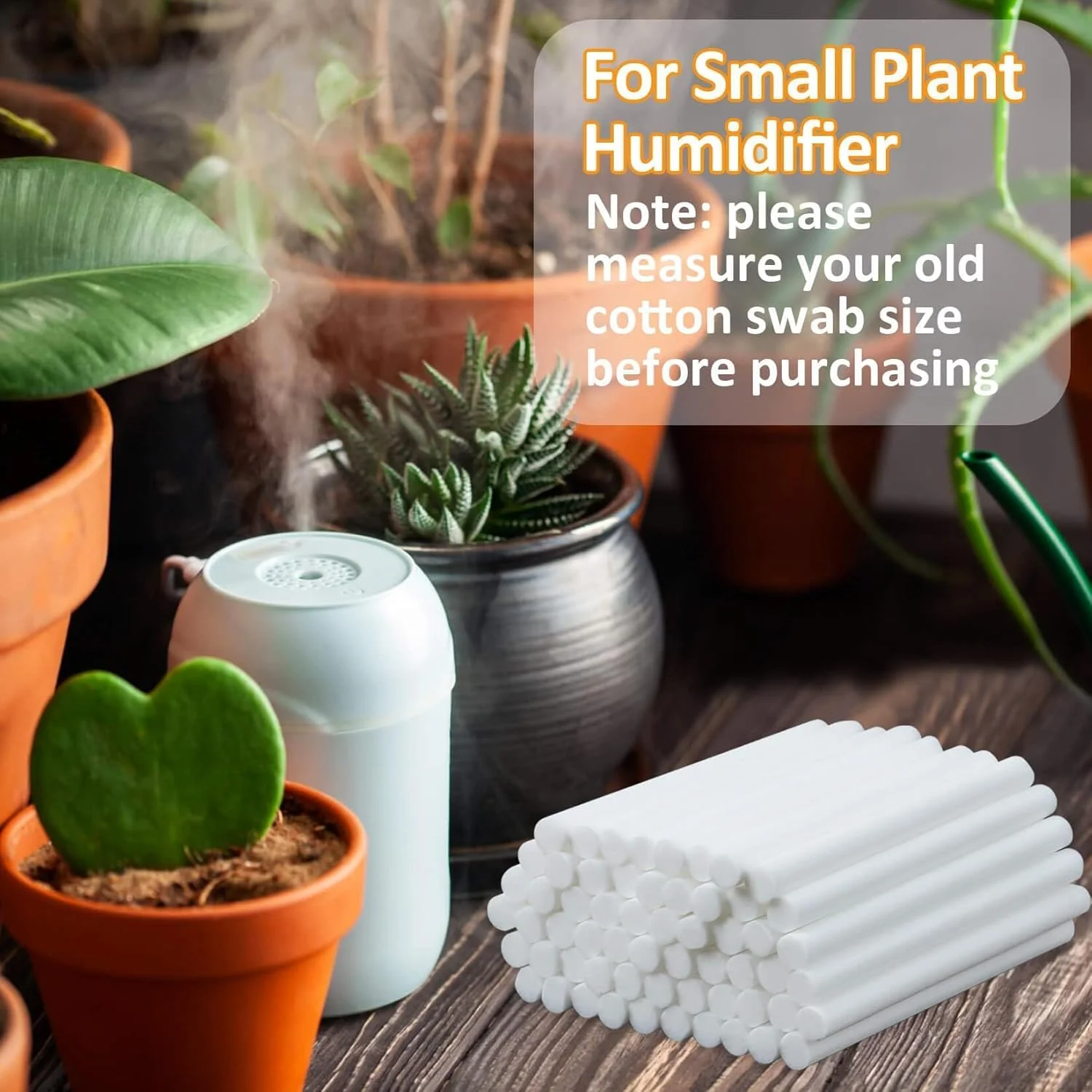 فیلتر رطوبت ساز 60 عددی - فیلترهای 6 اینچی رطوبت ساز، پخش کننده هوا، فتیله های خالص، فیلتر پنبه ای، فتیله های جایگزین برای پخش کننده کوچک قابل حمل در دفتر، اتاق خواب، خانه