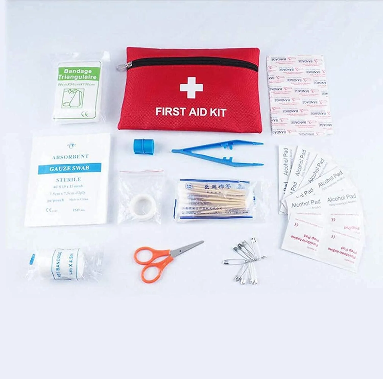 کیف کمک های اولیه قابل حمل BlingGo با 13 قطعه، ضد آب، سبک وزن، کیف کوچک اضطراری بقا برای مواقع اضطراری در خانه، فضای باز، مسافرت، ماشین، کمپینگ، محل کار، پیاده روی و کیف کمک های اولیه قابل حمل BlingGo با 13 قطعه، ضد آب، سبک وزن، کیف کوچک اضطراری بقا برای مواقع اضطراری در خانه، فضای باز، مسافرت، ماشین، کمپینگ، محل کار، پیاده روی و