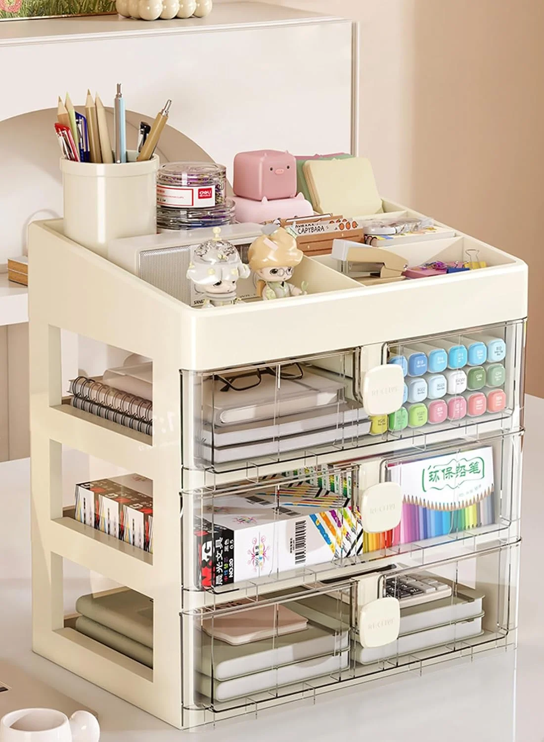 جعبه کمک های اولیه شفاف URbazaar، جعبه خالی کمک های اولیه خانوادگی، جعبه نگهداری دارو پلاستیکی 3 لایه با ظرفیت بزرگ، سازمان دهنده نگهداری دارو (بسیار بزرگ 34.3X32.2X22.2 سانتی متر)