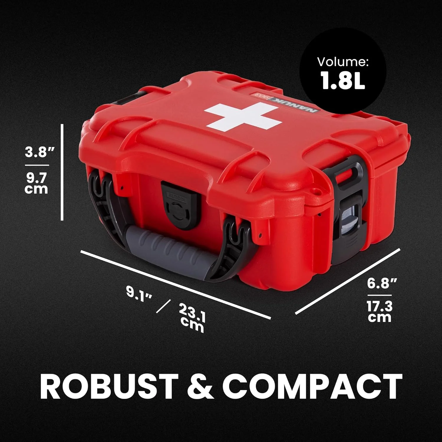 کیف کمک های اولیه ضد آب نانوک 903 مقاوم در برابر گرد و غبار و ضربه - قرمز خالی، 903-FSA9