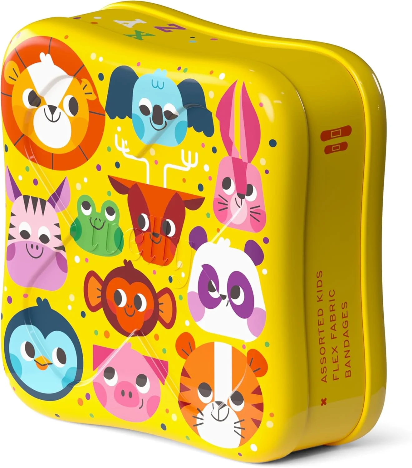 چسب زخم ولی | چسب پارچه ای انعطاف پذیر | اشکال مختلف برای بریدگی ها، خراش ها و زخم های جزئی | جعبه کمک های اولیه رنگارنگ و سرگرم کننده | طرح دار - 48 عدد