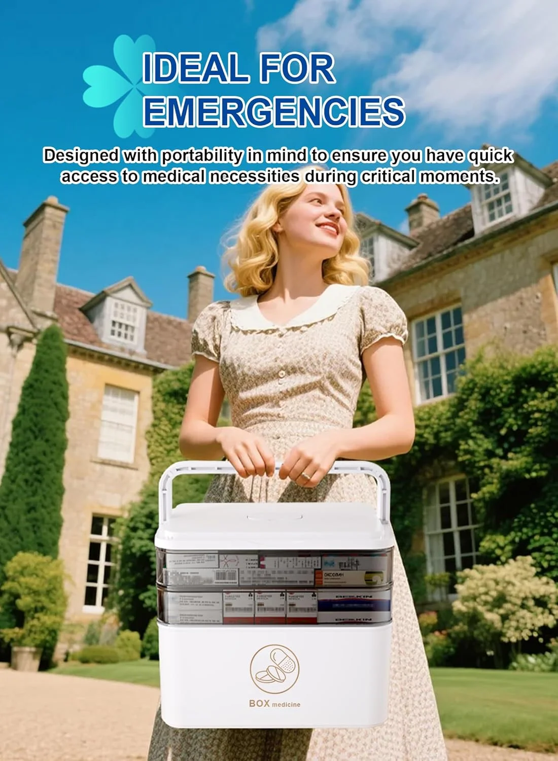 جعبه نگهداری دارو URbazaar، جعبه بزرگ دارویی 3 طبقه، سازمان دهنده قرص، جعبه کمک های اولیه قابل حمل با محفظه، جعبه نگهداری پلاستیکی برای خانواده، دفتر (بسیار بزرگ - 3 طبقه) جعبه نگهداری دارو URbazaar، جعبه بزرگ دارویی 3 طبقه، سازمان دهنده قرص، جعبه کمک های اولیه قابل حمل با محفظه، جعبه نگهداری پلاستیکی برای خانواده، دفتر (بسیار بزرگ - 3 طبقه)