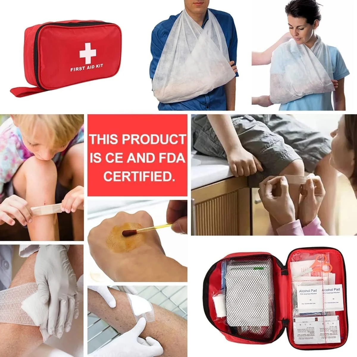 جعبه کمک های اولیه SYOSI، 184 تکه لوازم ضروری مسافرتی، قابل حمل برای فضای باز، بلایای طبیعی، زلزله، کیف های اضطراری با ظرفیت بزرگ، مناسب برای خانه و ماشین جعبه کمک های اولیه SYOSI، 184 تکه لوازم ضروری مسافرتی، قابل حمل برای فضای باز، بلایای طبیعی، زلزله، کیف های اضطراری با ظرفیت بزرگ، مناسب برای خانه و ماشین