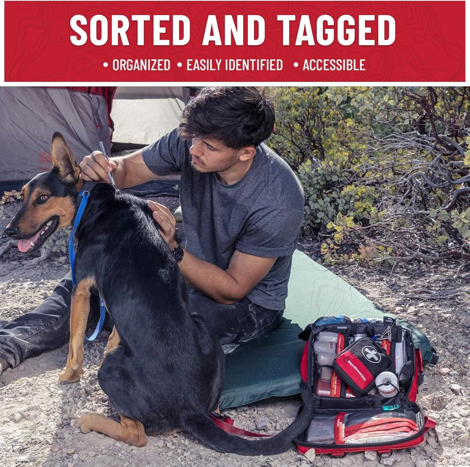 جعبه کمک های اولیه جامع و ممتاز 238 تکه Surviveware - جعبه کمک های اولیه اضطراری پزشکی برای لوازم کمپینگ مسافرتی، ملزومات خانه و شرایط اضطراری در فضای باز - کیت بقا جعبه کمک های اولیه جامع و ممتاز 238 تکه Surviveware - جعبه کمک های اولیه اضطراری پزشکی برای لوازم کمپینگ مسافرتی، ملزومات خانه و شرایط اضطراری در فضای باز - کیت بقا