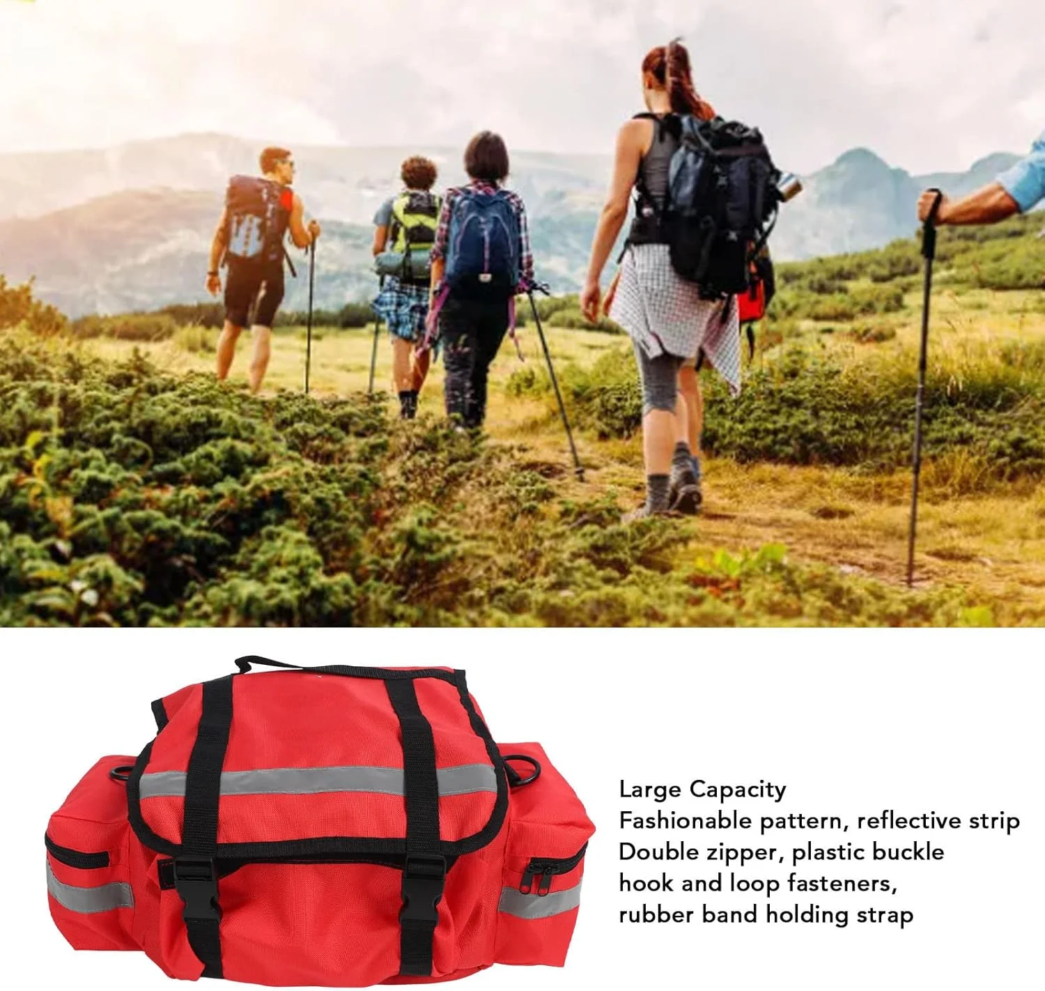 کیف بزرگ کمک های اولیه سوراندی، کیف ترومای امدادگر اولیه، کیف حرفه ای کیت کمک های اولیه با بند شانه، کیف آتش نشان ایده آل برای داوطلبان EMT EMS، کیف قرمز