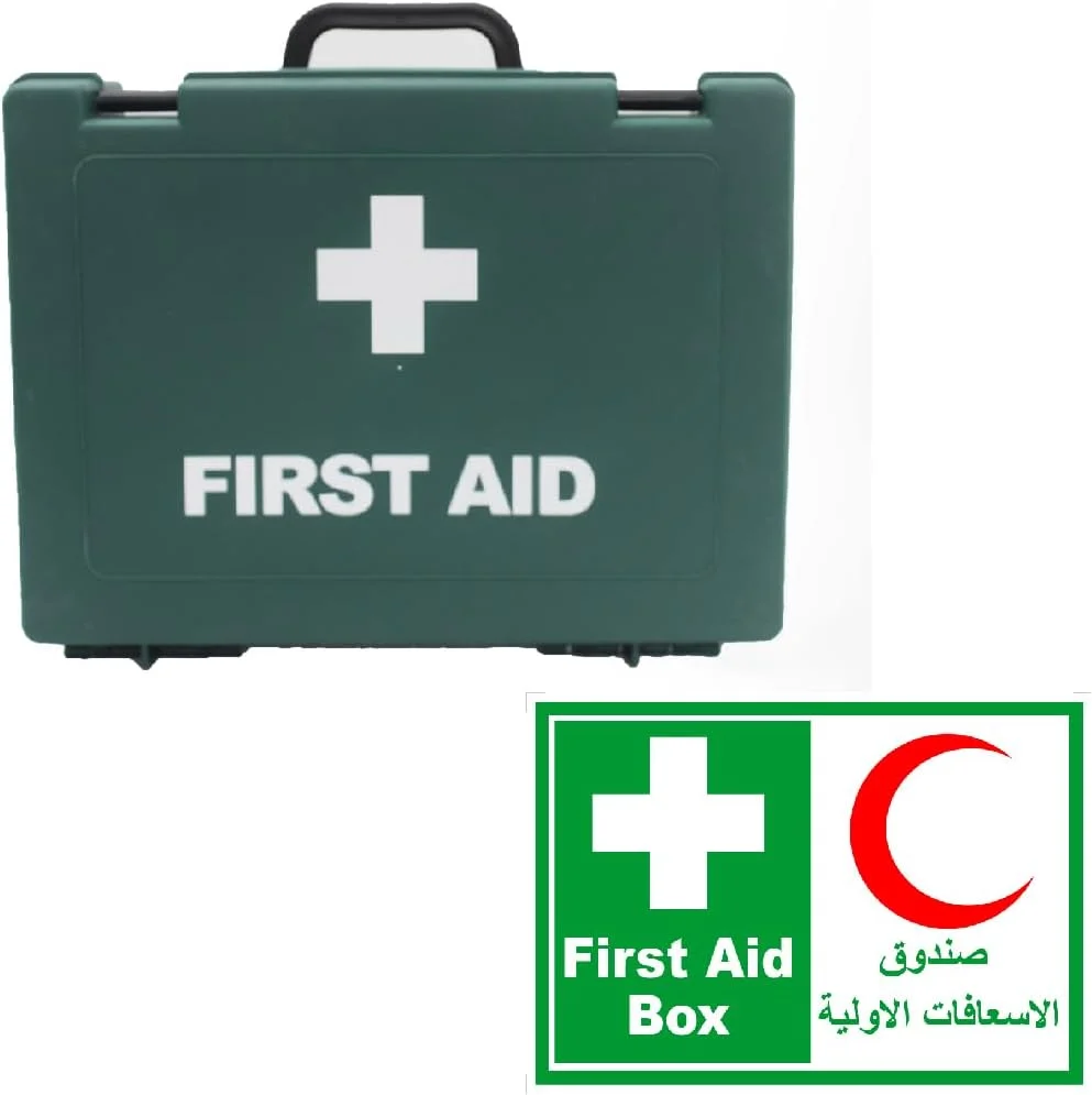 جعبه کمک های اولیه (25 نفره) به همراه برچسب جعبه کمک های اولیه A4 | پلاستیک مقاوم با براکت نصب دیواری، قابل استفاده برای 25 نفر در خانه، دفتر، کمپینگ، کارگاه، صنعتی | ایمنی RIXO | CLEARWAY جعبه کمک های اولیه (25 نفره) به همراه برچسب جعبه کمک های اولیه A4 | پلاستیک مقاوم با براکت نصب دیواری، قابل استفاده برای 25 نفر در خانه، دفتر، کمپینگ، کارگاه، صنعتی | ایمنی RIXO | CLEARWAY