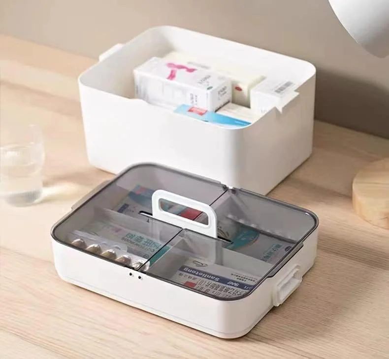 جعبه کمک های اولیه دو لایه پلاستیکی SKYISOK، جعبه دارویی با ظرفیت بزرگ، جعبه نگهداری دارو، جعبه اورژانس چند منظوره خانوادگی (سفید) جعبه کمک های اولیه دو لایه پلاستیکی SKYISOK، جعبه دارویی با ظرفیت بزرگ، جعبه نگهداری دارو، جعبه اورژانس چند منظوره خانوادگی (سفید)