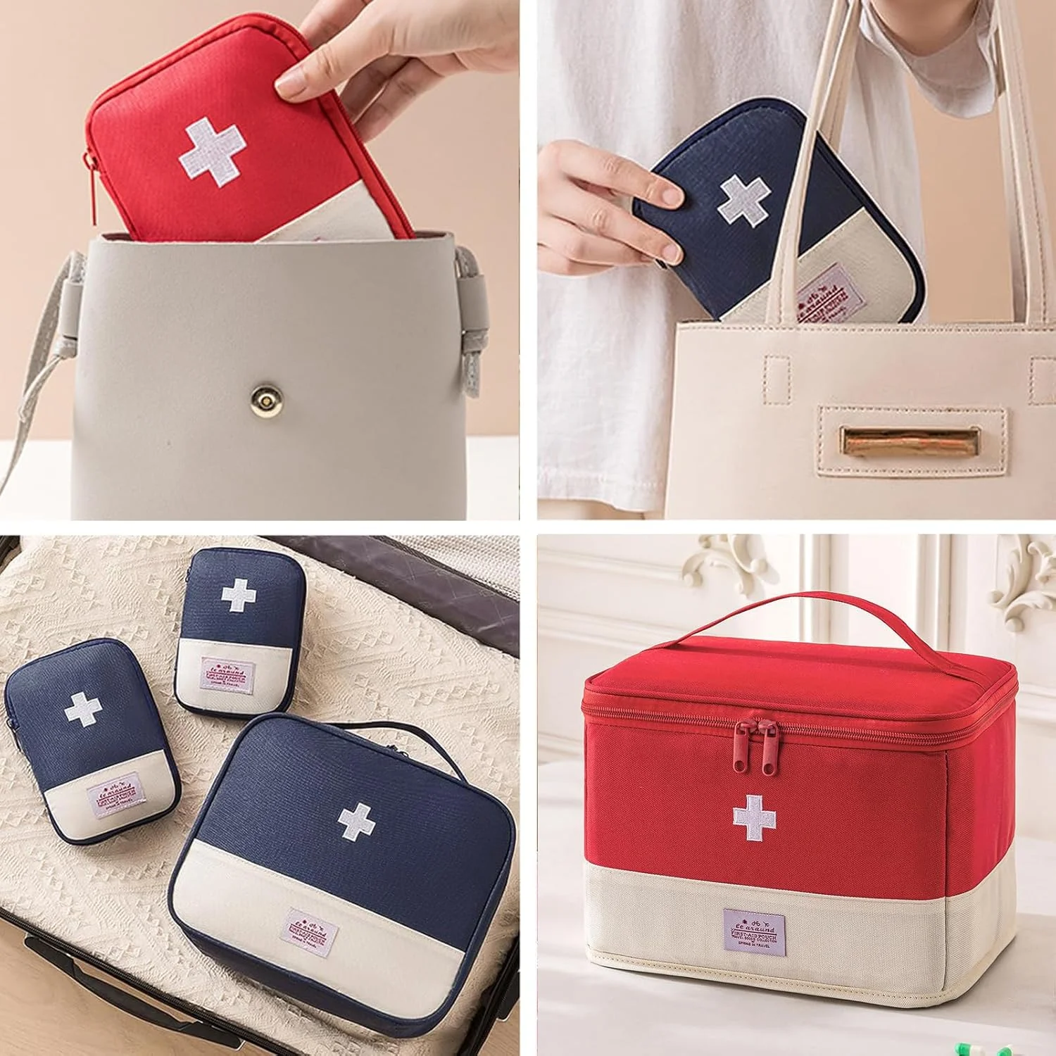 کیف کمک های اولیه قابل حمل SOOFAM، 4 عددی، کیف نگهداری داروهای اورژانسی با دسته، کیف مسافرتی مدیریت قرص، کیف نجات خالی کیت های پزشکی قابل استفاده مجدد، کیف نگهداری ابزار پزشکی مسافرتی (قرمز) کیف کمک های اولیه قابل حمل SOOFAM، 4 عددی، کیف نگهداری داروهای اورژانسی با دسته، کیف مسافرتی مدیریت قرص، کیف نجات خالی کیت های پزشکی قابل استفاده مجدد، کیف نگهداری ابزار پزشکی مسافرتی (قرمز)