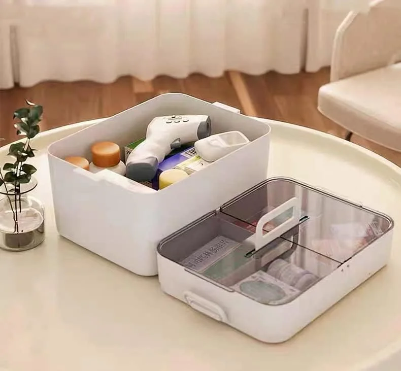 جعبه کمک های اولیه دو لایه پلاستیکی SKYISOK، جعبه دارویی با ظرفیت بزرگ، جعبه نگهداری دارو، جعبه اورژانس چند منظوره خانوادگی (سفید) جعبه کمک های اولیه دو لایه پلاستیکی SKYISOK، جعبه دارویی با ظرفیت بزرگ، جعبه نگهداری دارو، جعبه اورژانس چند منظوره خانوادگی (سفید)