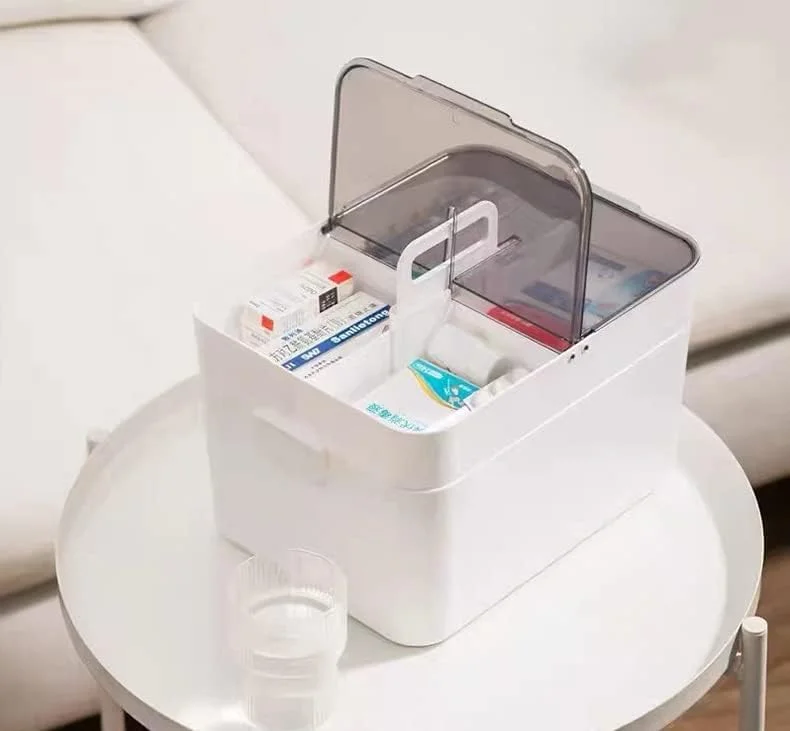 جعبه کمک های اولیه دو لایه پلاستیکی SKYISOK، جعبه دارویی با ظرفیت بزرگ، جعبه نگهداری دارو، جعبه اورژانس چند منظوره خانوادگی (سفید) جعبه کمک های اولیه دو لایه پلاستیکی SKYISOK، جعبه دارویی با ظرفیت بزرگ، جعبه نگهداری دارو، جعبه اورژانس چند منظوره خانوادگی (سفید)