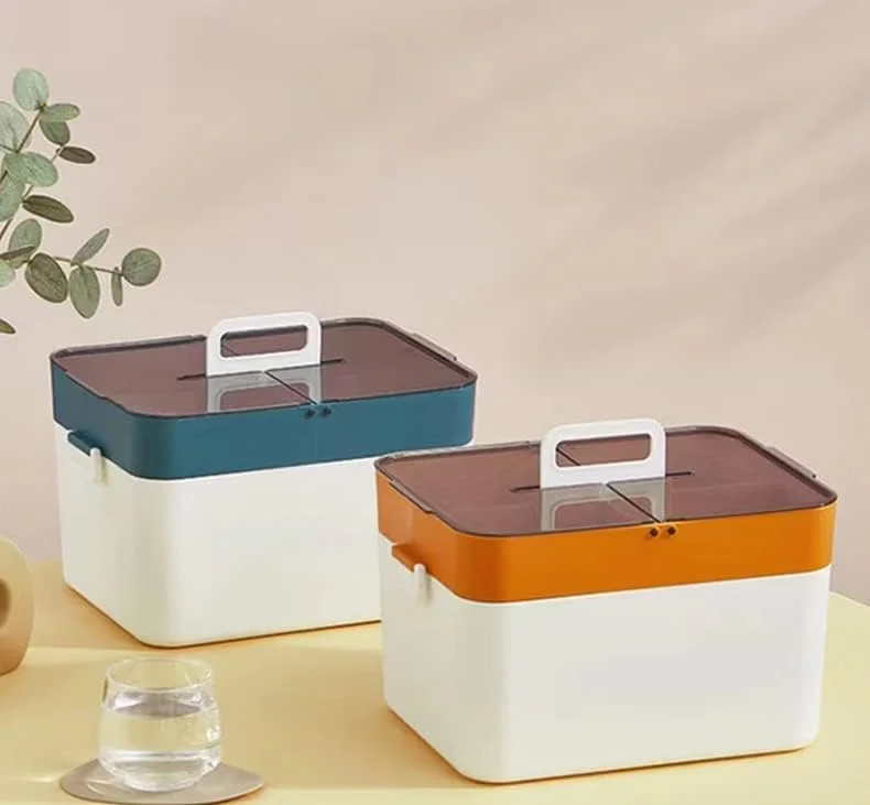 جعبه کمک های اولیه دو لایه پلاستیکی SKYISOK، جعبه دارویی با ظرفیت بزرگ، جعبه کمک های اولیه چند منظوره برای خانواده (زرد) جعبه کمک های اولیه دو لایه پلاستیکی SKYISOK، جعبه دارویی با ظرفیت بزرگ، جعبه کمک های اولیه چند منظوره برای خانواده (زرد)