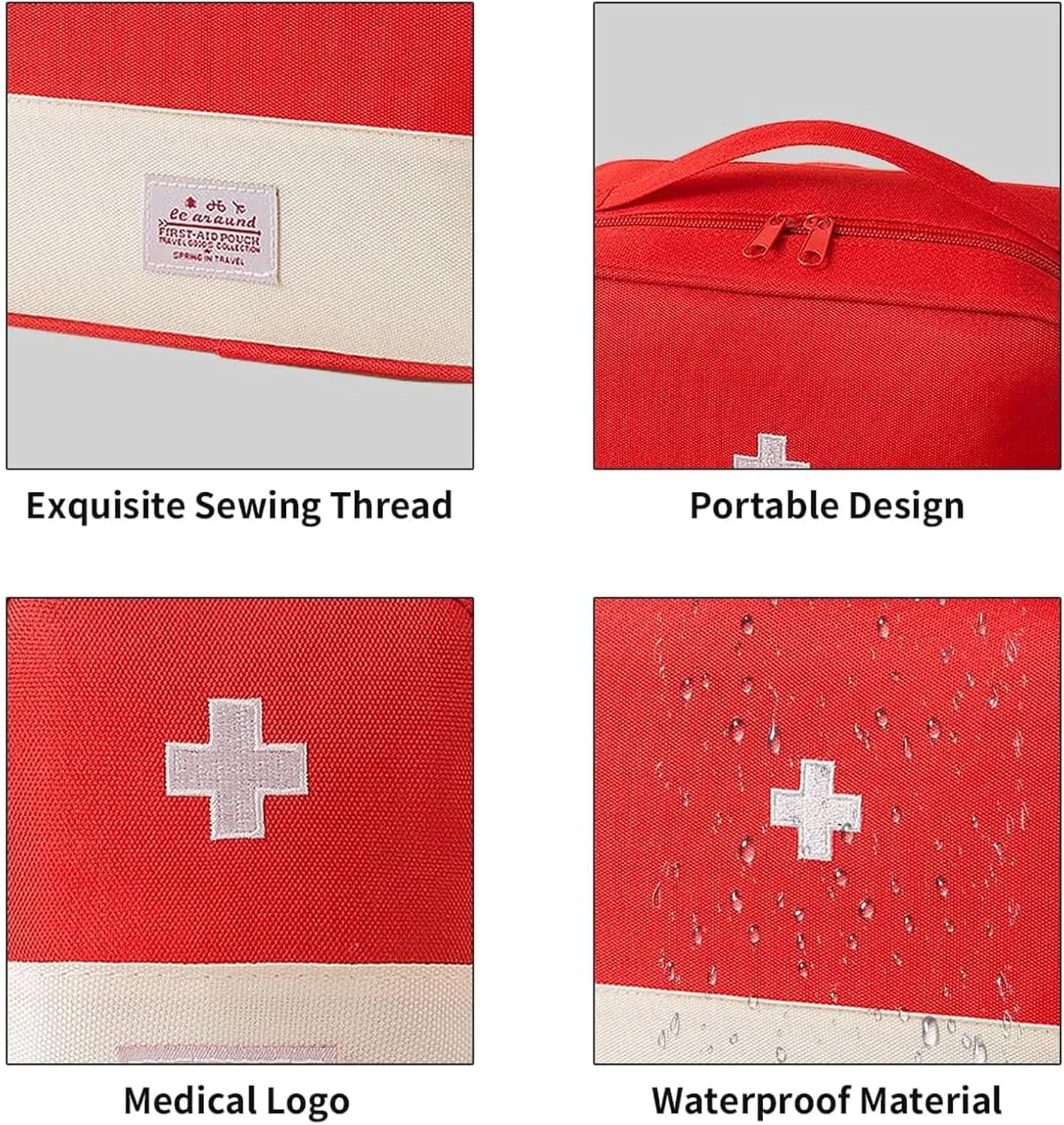 کیف کمک های اولیه قابل حمل SOOFAM، 4 عددی، کیف نگهداری داروهای اورژانسی با دسته، کیف مسافرتی مدیریت قرص، کیف نجات خالی کیت های پزشکی قابل استفاده مجدد، کیف نگهداری ابزار پزشکی مسافرتی (قرمز) کیف کمک های اولیه قابل حمل SOOFAM، 4 عددی، کیف نگهداری داروهای اورژانسی با دسته، کیف مسافرتی مدیریت قرص، کیف نجات خالی کیت های پزشکی قابل استفاده مجدد، کیف نگهداری ابزار پزشکی مسافرتی (قرمز)