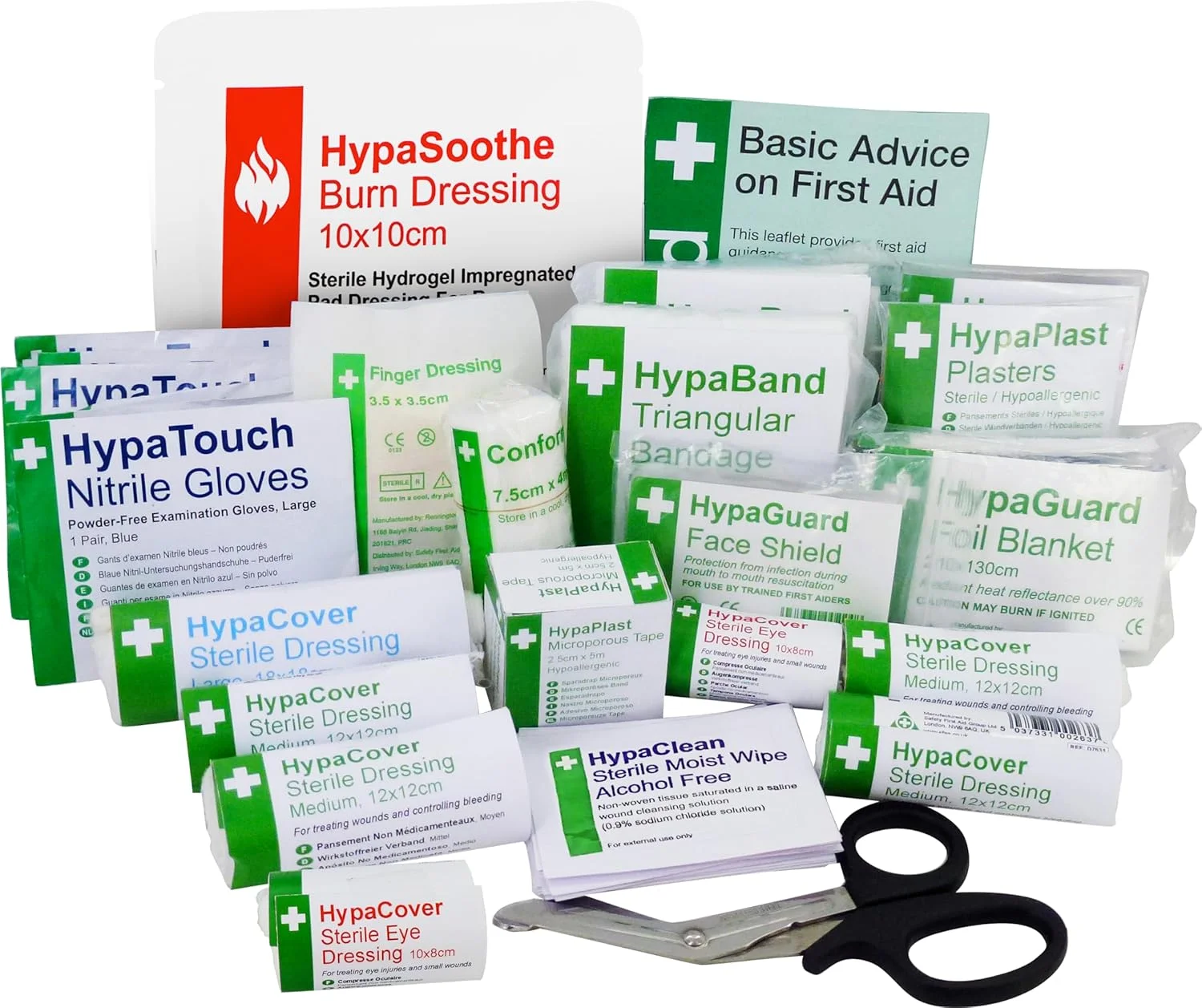 کیت کمک های اولیه محل کار گروه ایمنی کمک های اولیه، مطابق با استاندارد BS 8599، کوچک، شامل: کیت کمک های اولیه محل کار گروه ایمنی کمک های اولیه، مطابق با استاندارد BS 8599، کوچک، شامل: