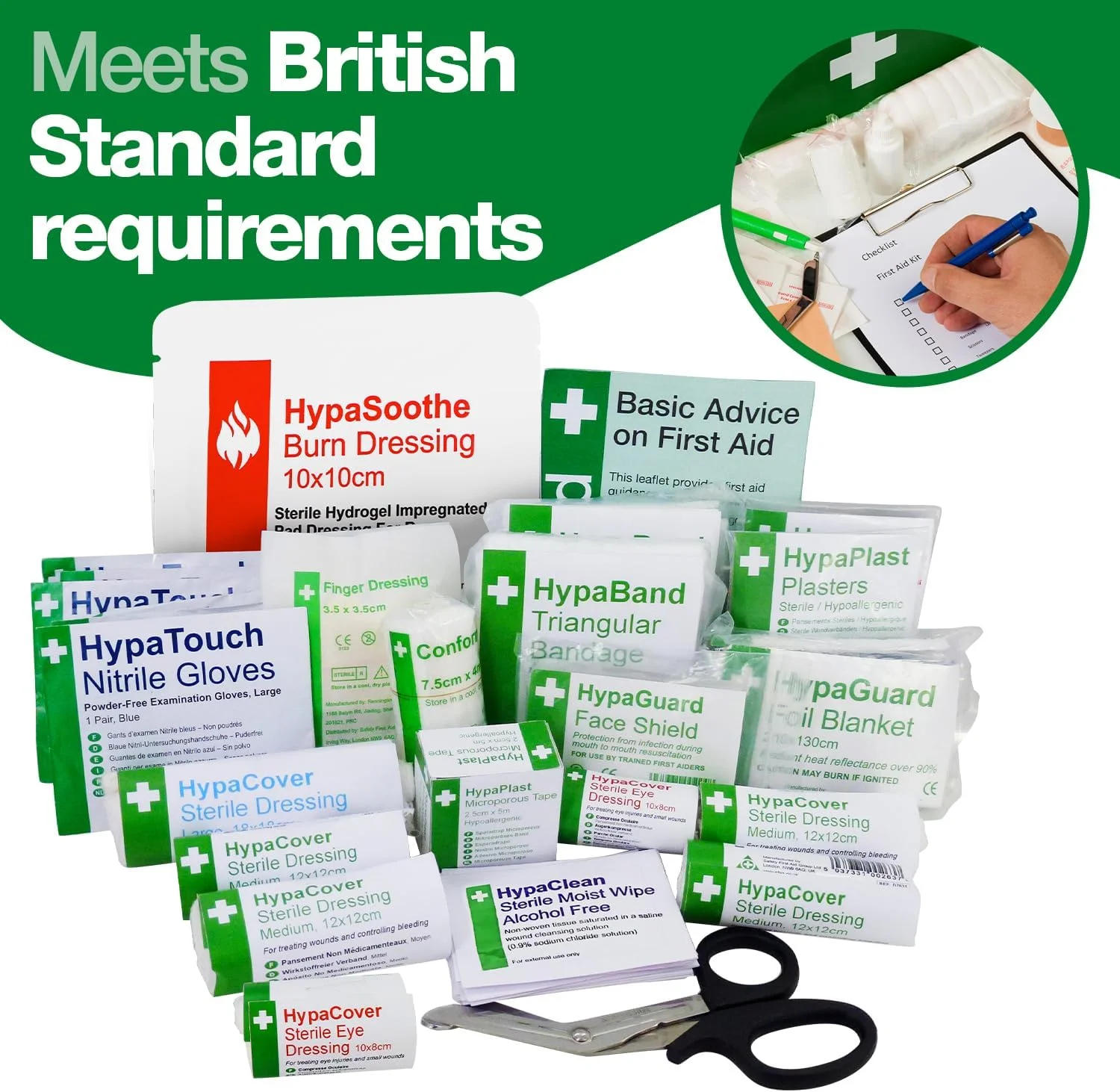 کیت کمک های اولیه محل کار گروه ایمنی کمک های اولیه، مطابق با استاندارد BS 8599، کوچک، شامل: کیت کمک های اولیه محل کار گروه ایمنی کمک های اولیه، مطابق با استاندارد BS 8599، کوچک، شامل: