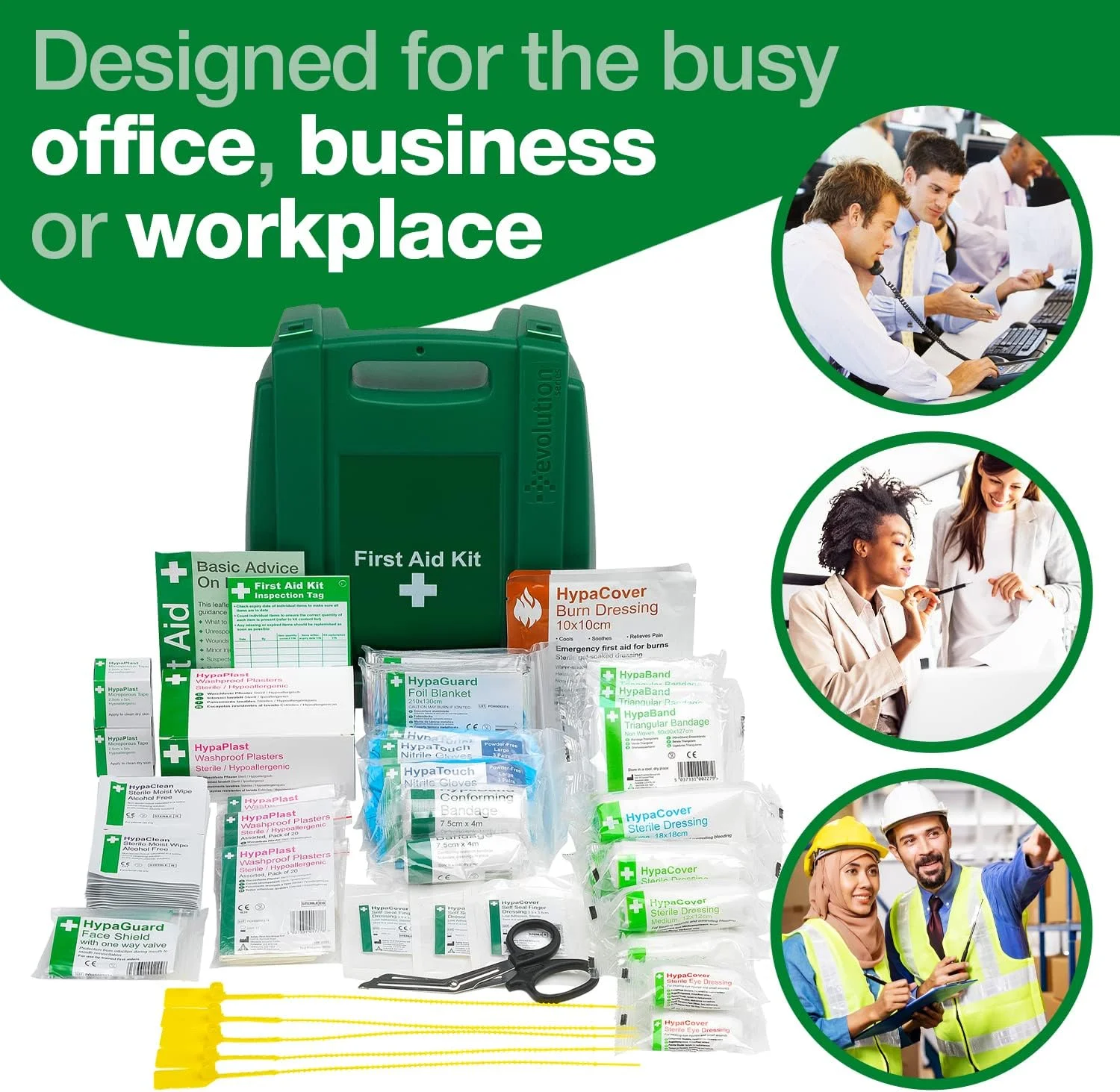 جعبه کمک های اولیه محل کار گروه ایمنی اولیه، استاندارد بریتانیا (متوسط برای 25-100 نفر) قابل نصب روی دیوار به همراه برچسب های بازرسی و چسب زخم اضافی جعبه کمک های اولیه محل کار گروه ایمنی اولیه، استاندارد بریتانیا (متوسط برای 25-100 نفر) قابل نصب روی دیوار به همراه برچسب های بازرسی و چسب زخم اضافی