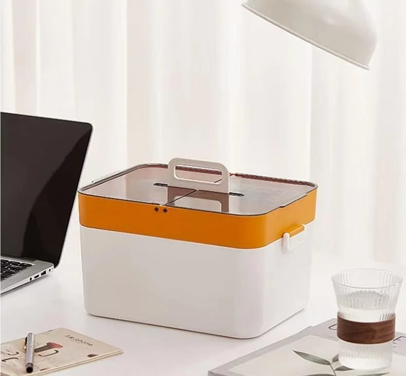 جعبه کمک های اولیه دو لایه پلاستیکی SKYISOK، جعبه دارویی با ظرفیت بزرگ، جعبه کمک های اولیه چند منظوره برای خانواده (زرد) جعبه کمک های اولیه دو لایه پلاستیکی SKYISOK، جعبه دارویی با ظرفیت بزرگ، جعبه کمک های اولیه چند منظوره برای خانواده (زرد)