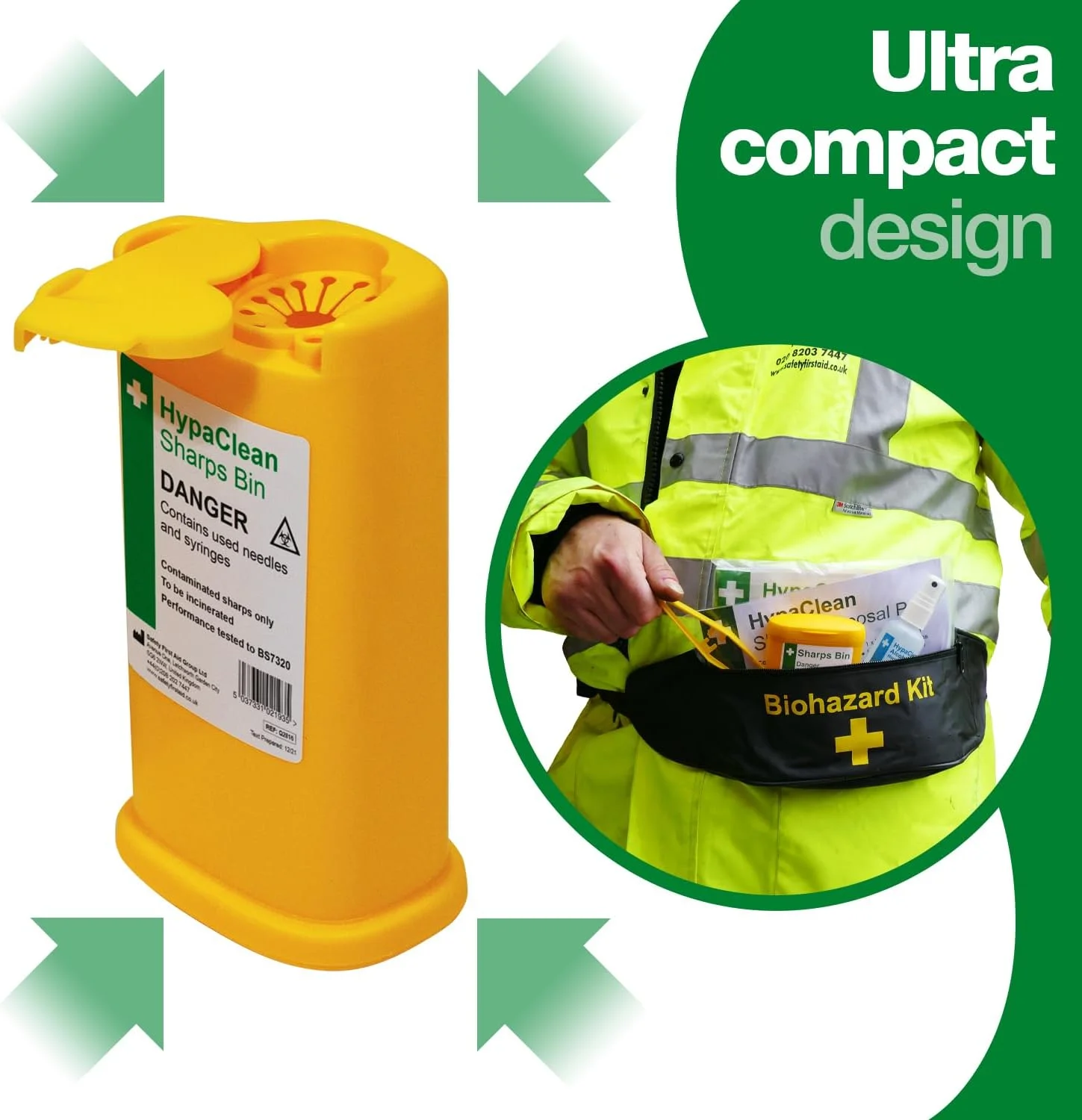 ظرف جمع آوری اشیاء تیز و برنده هایپاکیین Safety First Aid Group Q2816 (0.25 لیتر) ظرف جمع آوری اشیاء تیز و برنده هایپاکیین Safety First Aid Group Q2816 (0.25 لیتر)