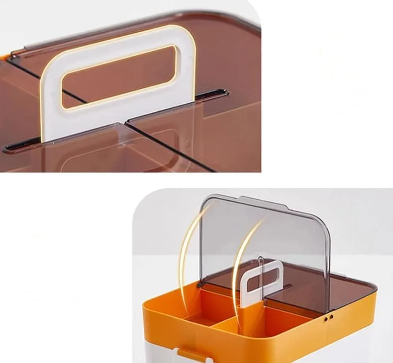 جعبه کمک های اولیه دو لایه پلاستیکی SKYISOK، جعبه دارویی با ظرفیت بزرگ، جعبه کمک های اولیه چند منظوره برای خانواده (زرد) جعبه کمک های اولیه دو لایه پلاستیکی SKYISOK، جعبه دارویی با ظرفیت بزرگ، جعبه کمک های اولیه چند منظوره برای خانواده (زرد)