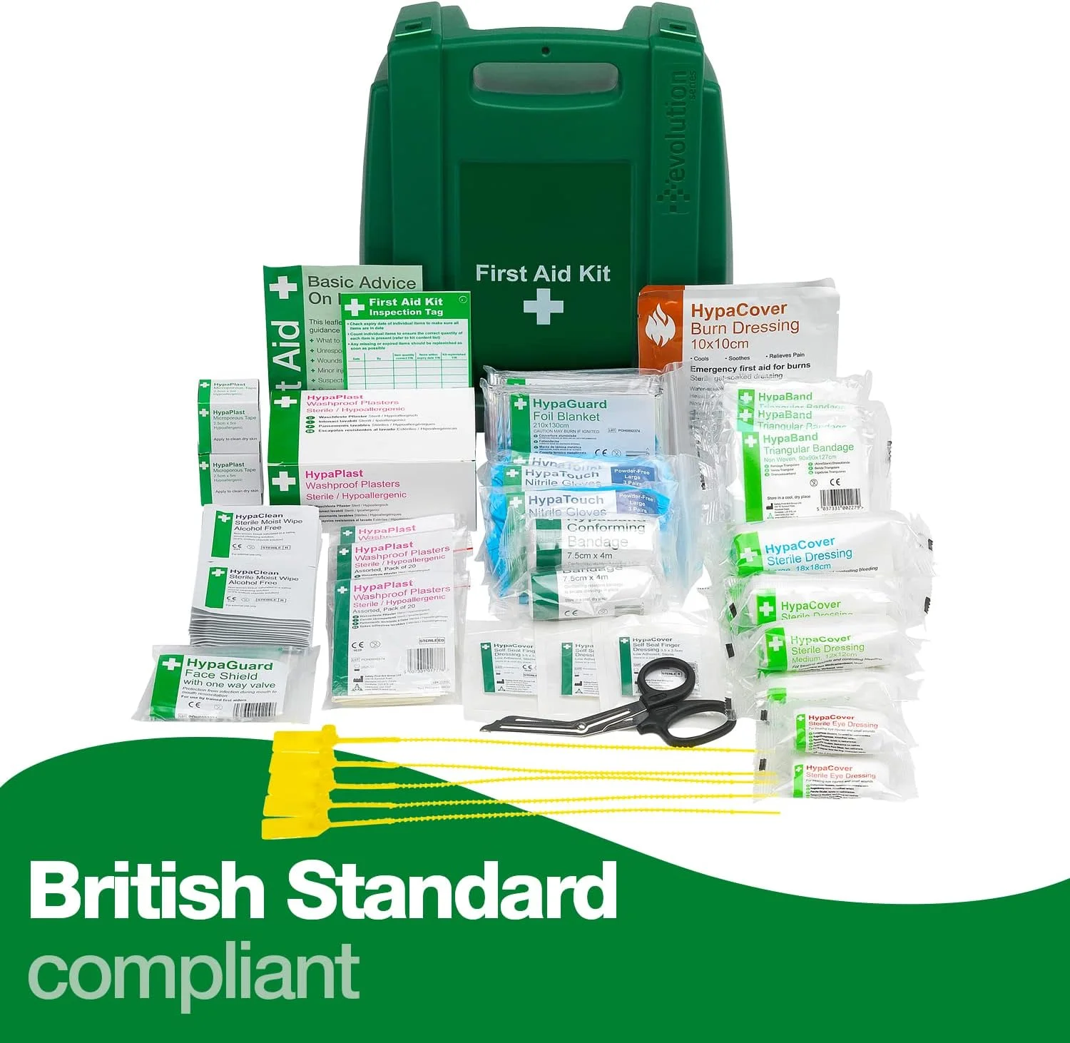 جعبه کمک های اولیه محل کار گروه ایمنی اولیه، استاندارد بریتانیا (متوسط برای 25-100 نفر) قابل نصب روی دیوار به همراه برچسب های بازرسی و چسب زخم اضافی جعبه کمک های اولیه محل کار گروه ایمنی اولیه، استاندارد بریتانیا (متوسط برای 25-100 نفر) قابل نصب روی دیوار به همراه برچسب های بازرسی و چسب زخم اضافی