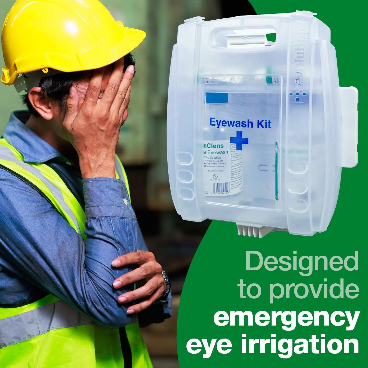 جعبه کمک های اولیه شستشوی چشم Safety First Aid Group E459T، نصب دیواری، دارای 2 بطری 500 میلی لیتری جعبه کمک های اولیه شستشوی چشم Safety First Aid Group E459T، نصب دیواری، دارای 2 بطری 500 میلی لیتری